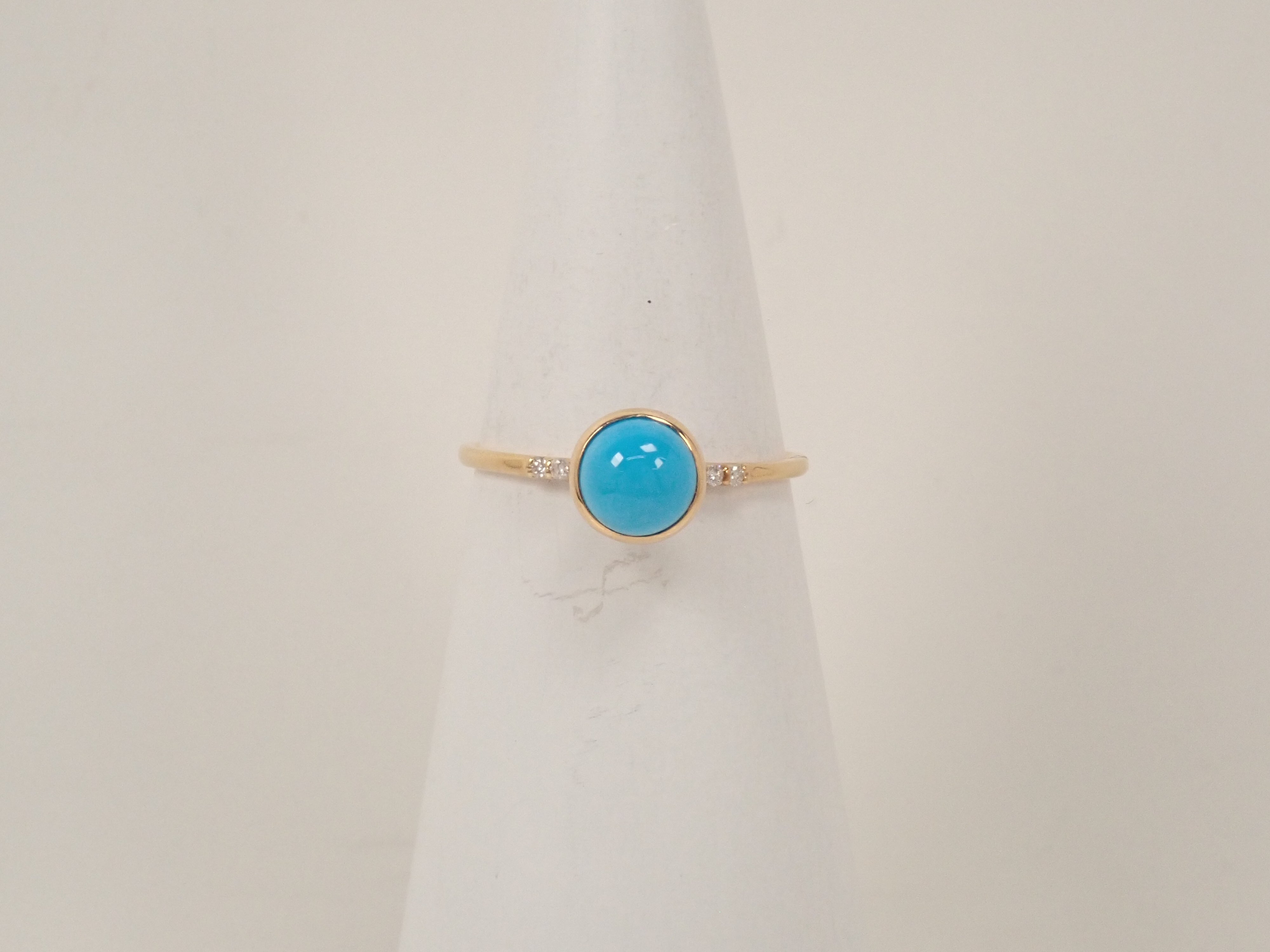 【22602555掲載】K18 ターコイズ リング