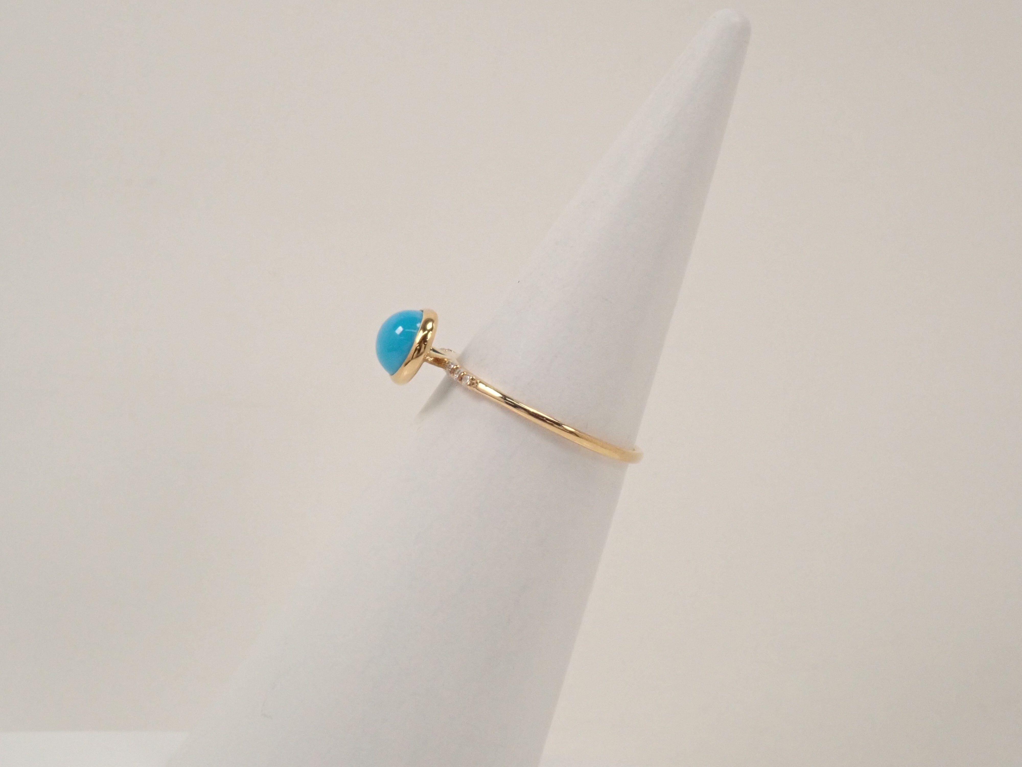 【22602555掲載】K18 ターコイズ リング