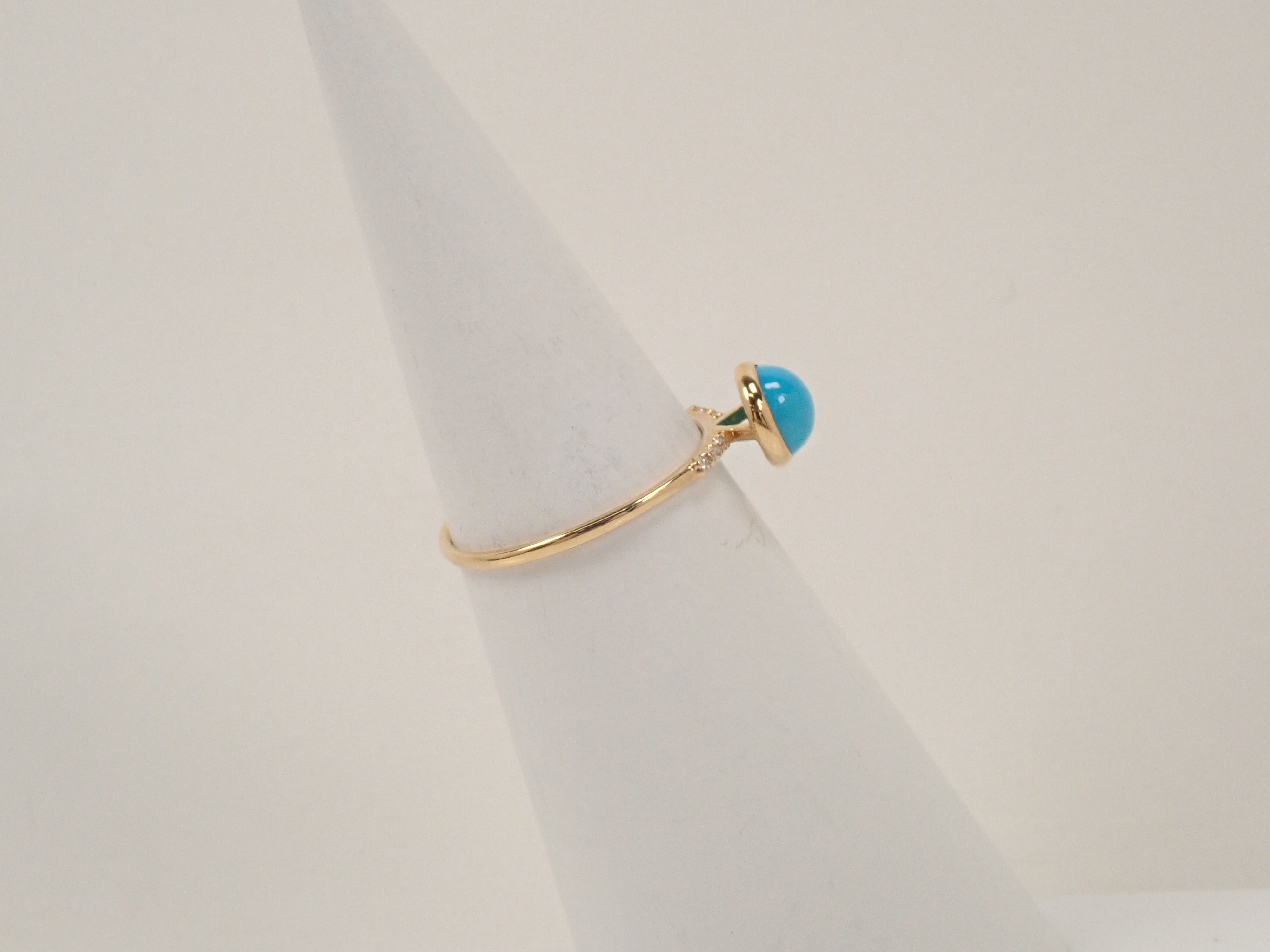 【22602555掲載】K18 ターコイズ リング