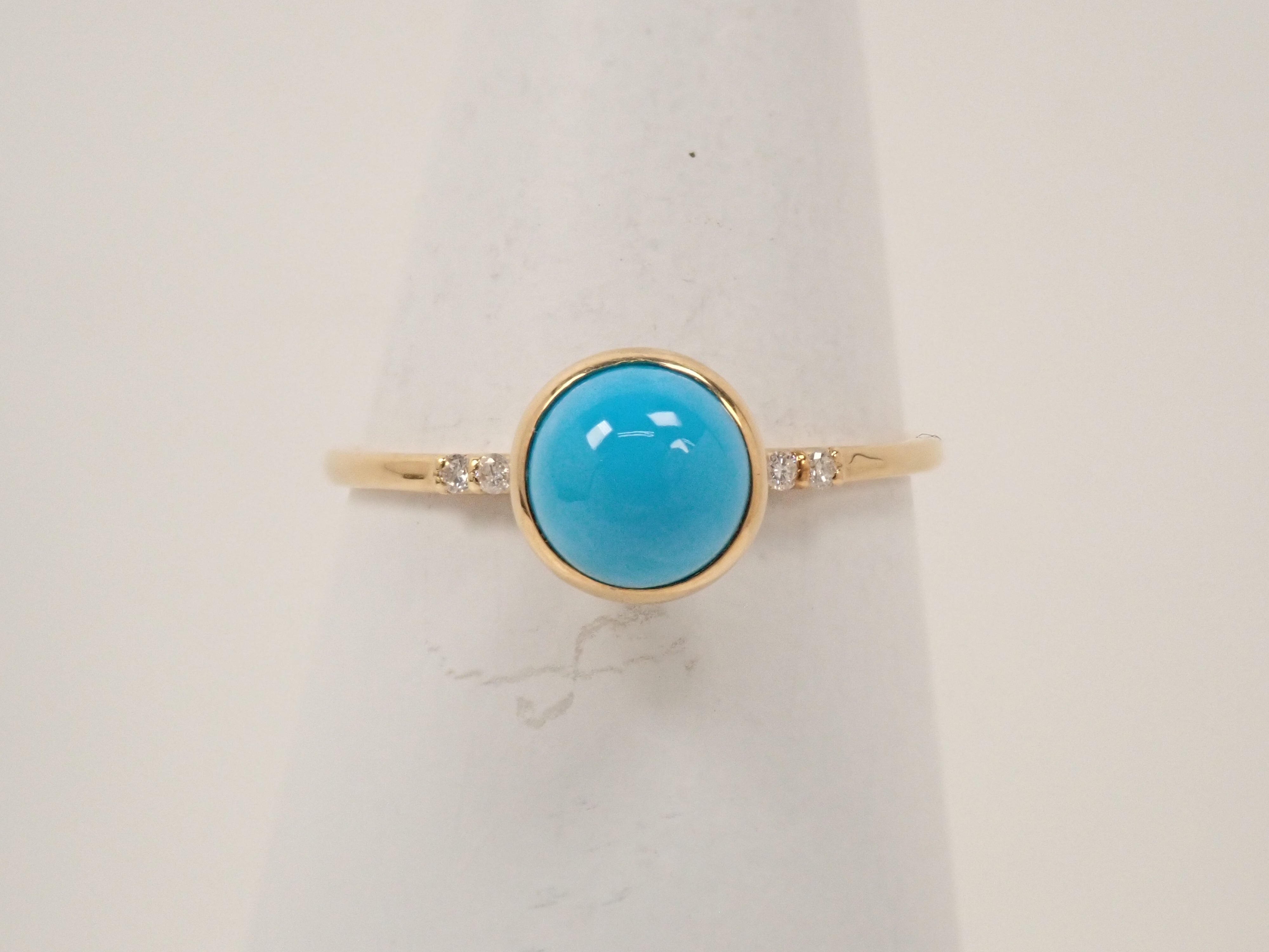 【22602555掲載】K18 ターコイズ リング