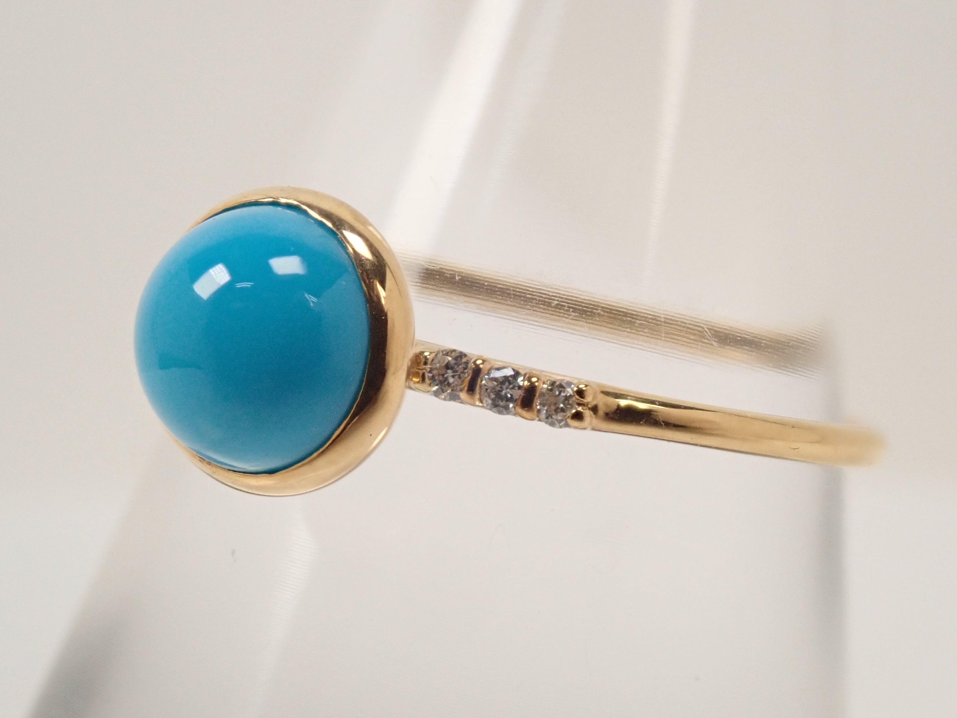 【22602555掲載】K18 ターコイズ リング