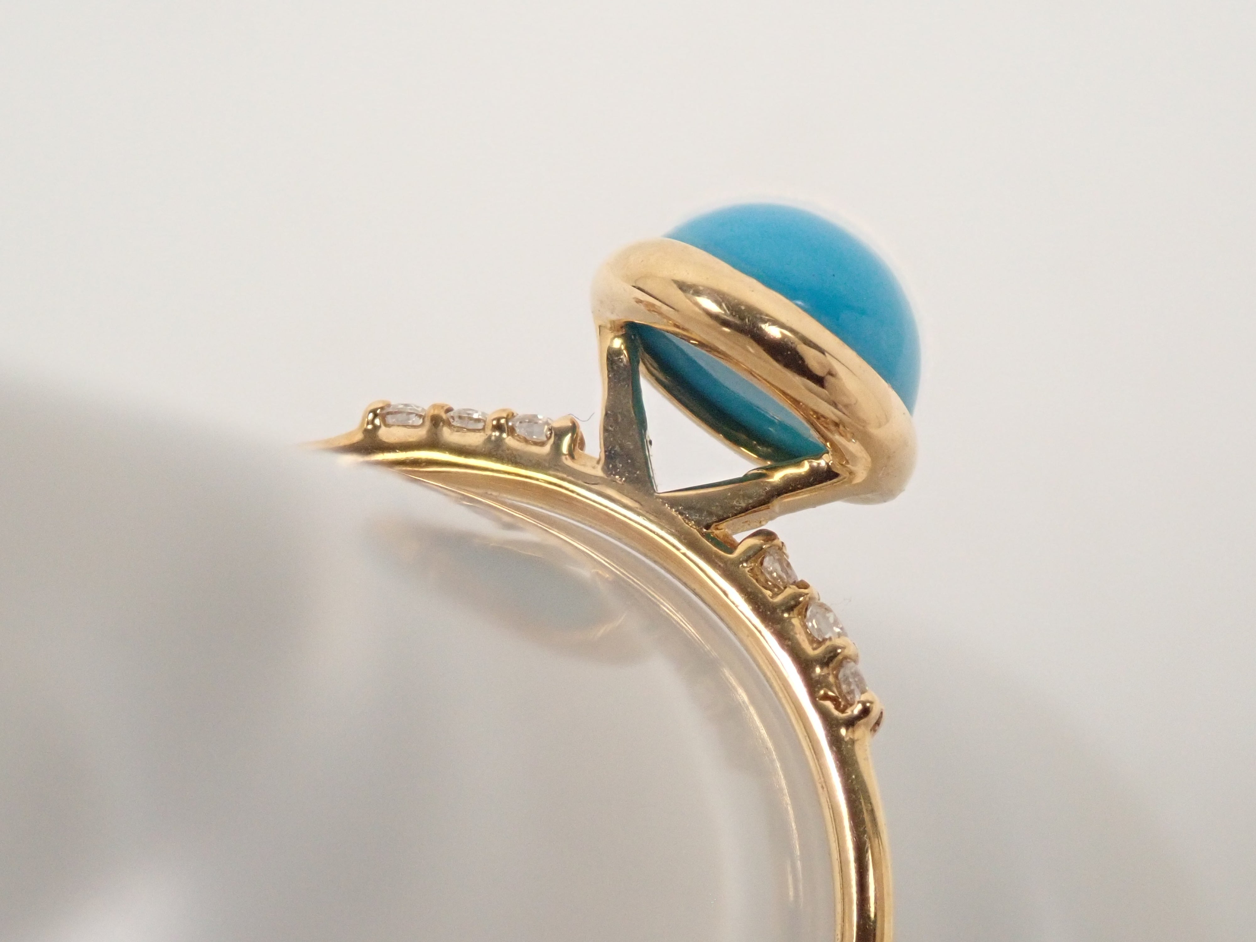 【22602555掲載】K18 ターコイズ リング