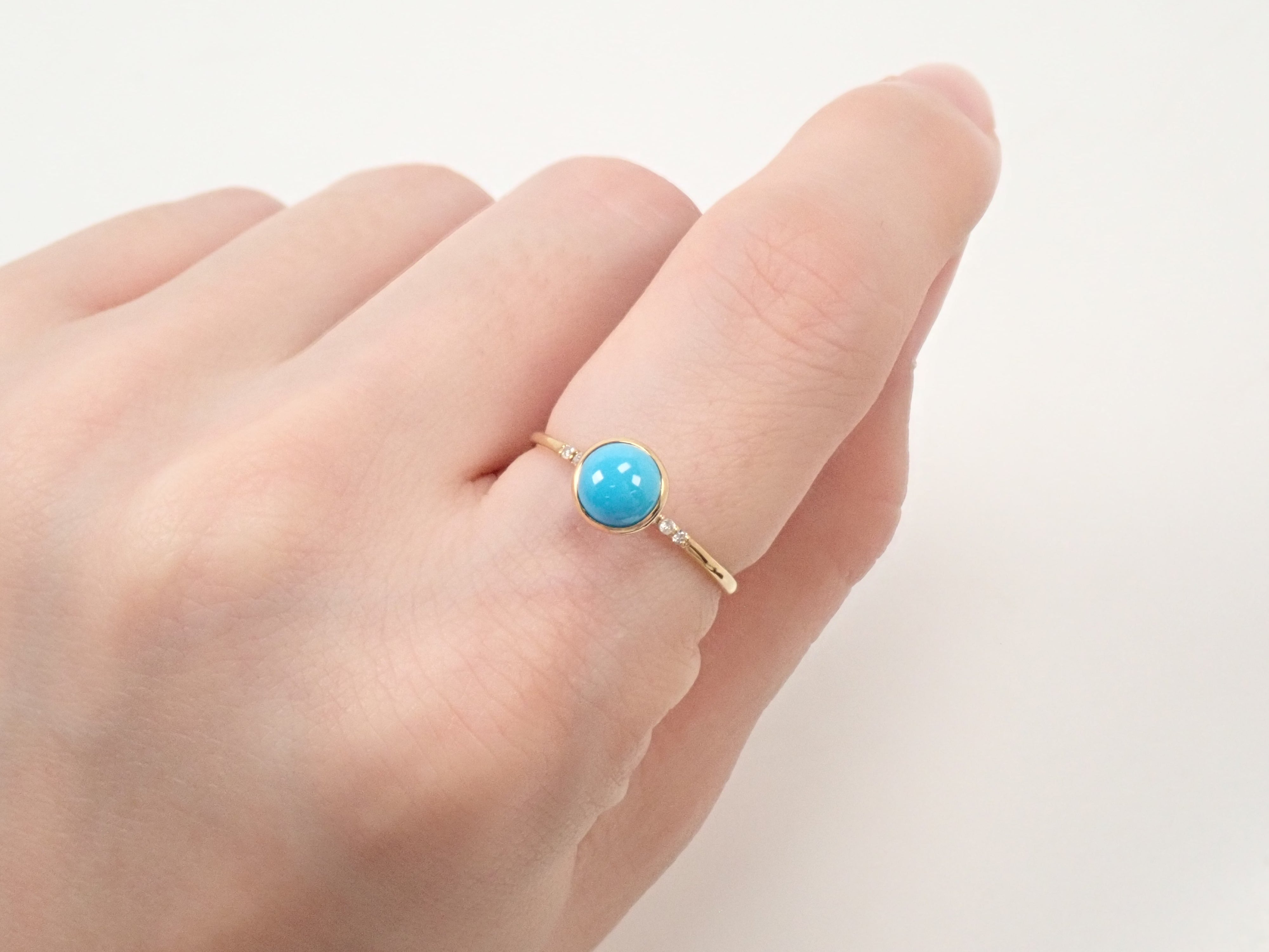 【22602555掲載】K18 ターコイズ リング