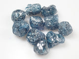 Limited to 10 stones: Blue diamond rough and loose stone set of 2 (treated) Multiple purchase discount