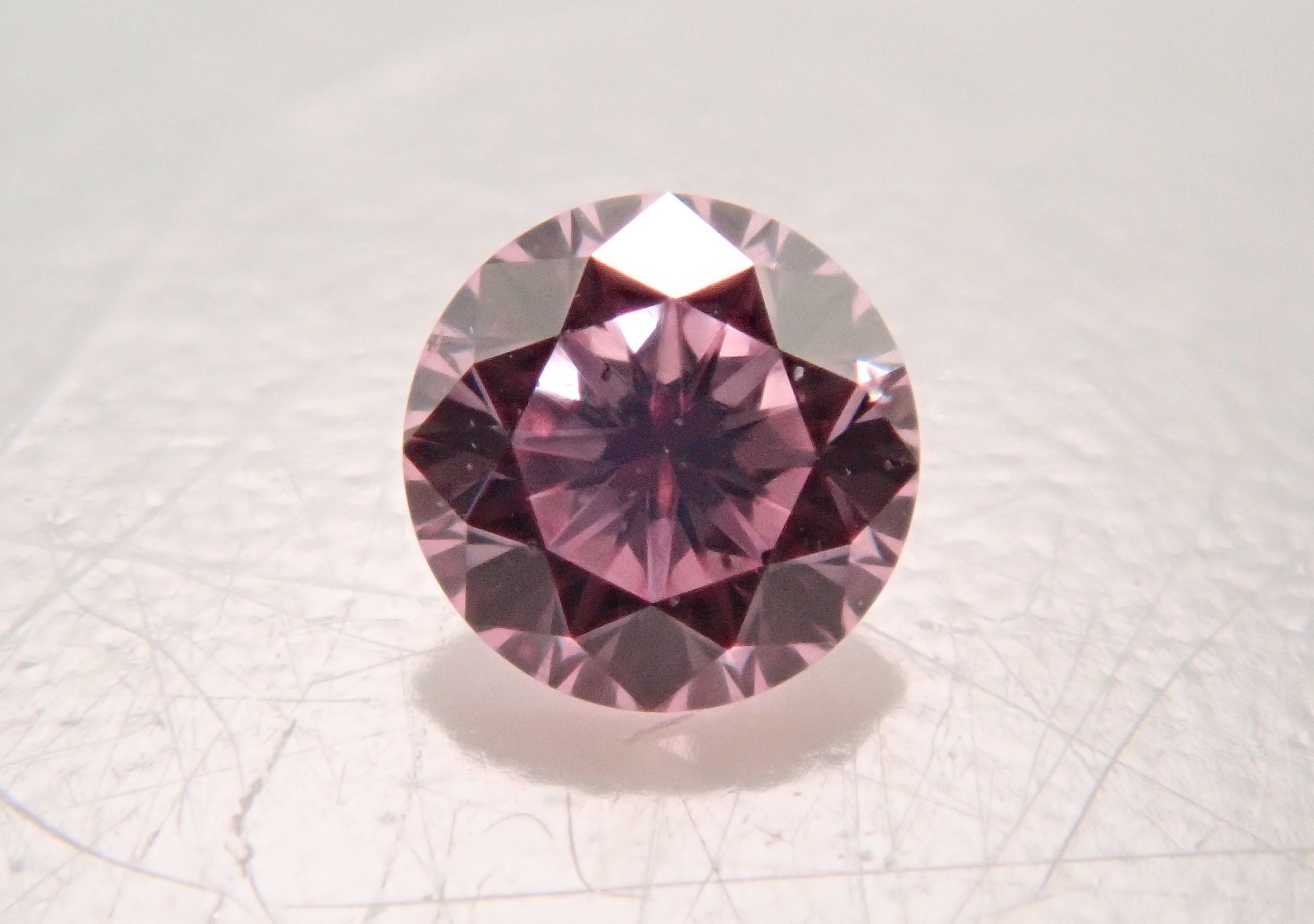 【6/5 22時販売】ピンクダイヤモンド 1.95mm/0.030ctルース(FANCY PURPLISH PINK, SI-1) 中宝