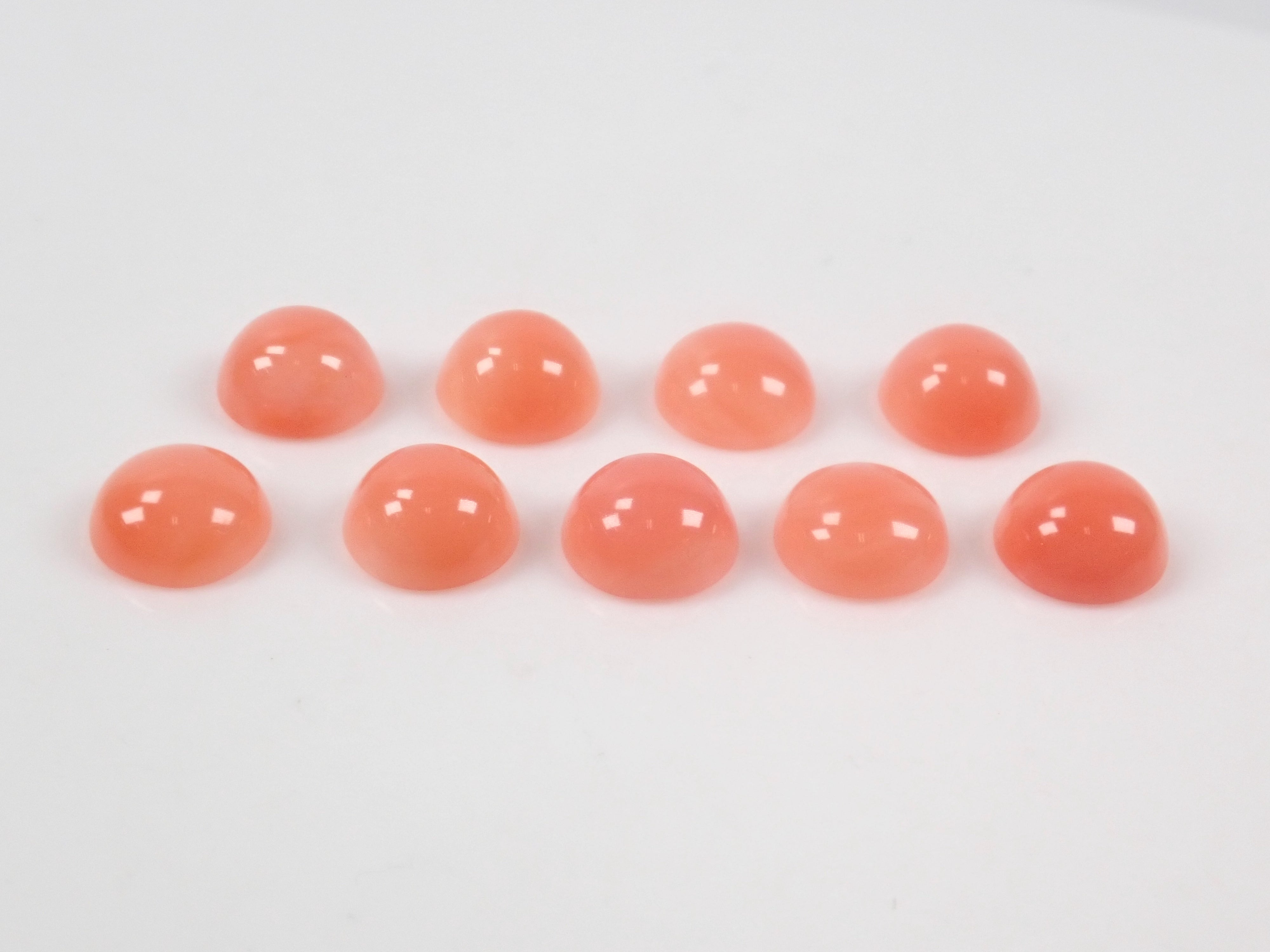 "Limited to 9" Deep sea coral loose stone (March birthstone, coral, 7mm) "Multiple purchase discount available"