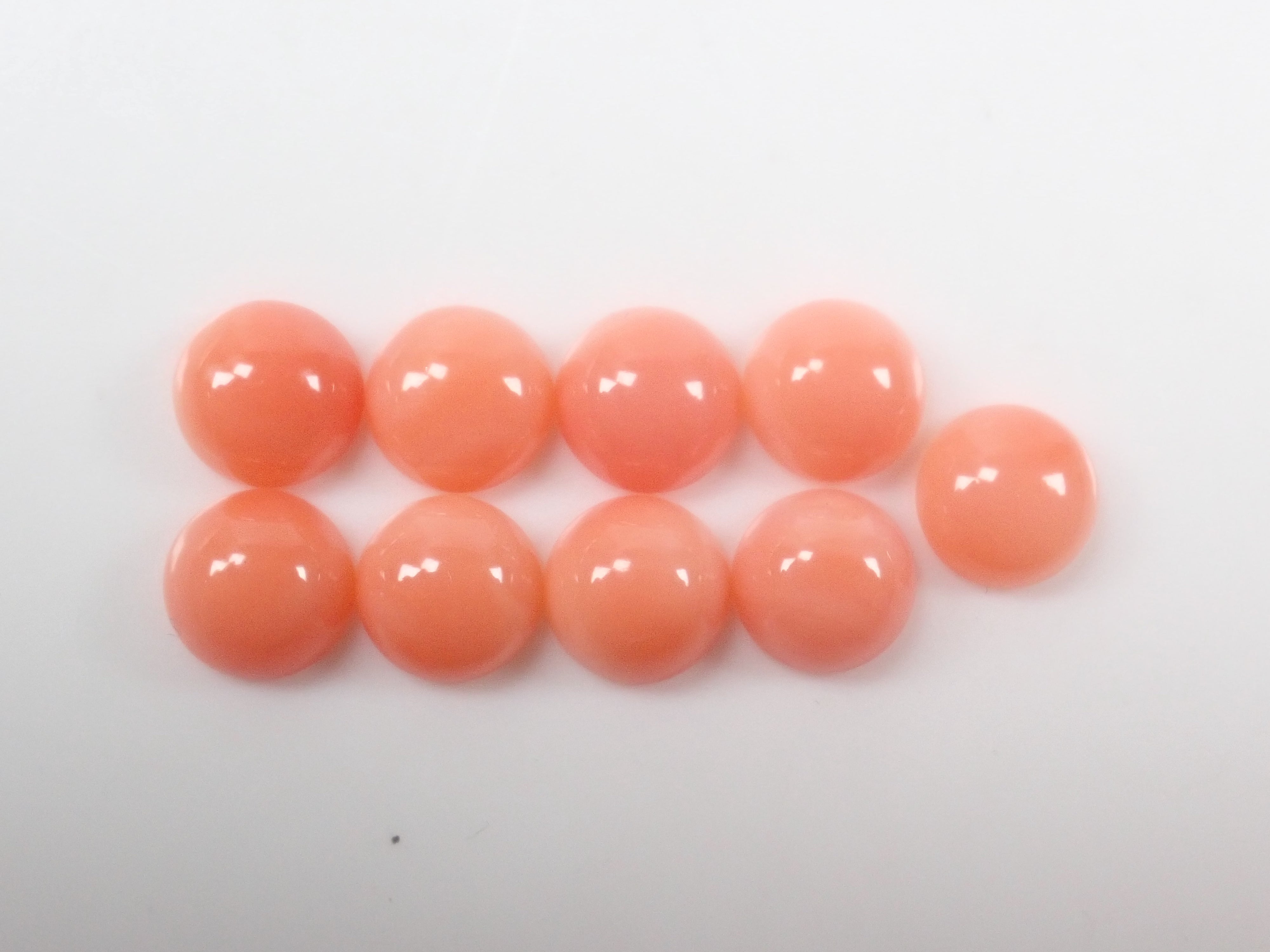 "Limited to 9" Deep sea coral loose stone (March birthstone, coral, 7mm) "Multiple purchase discount available"