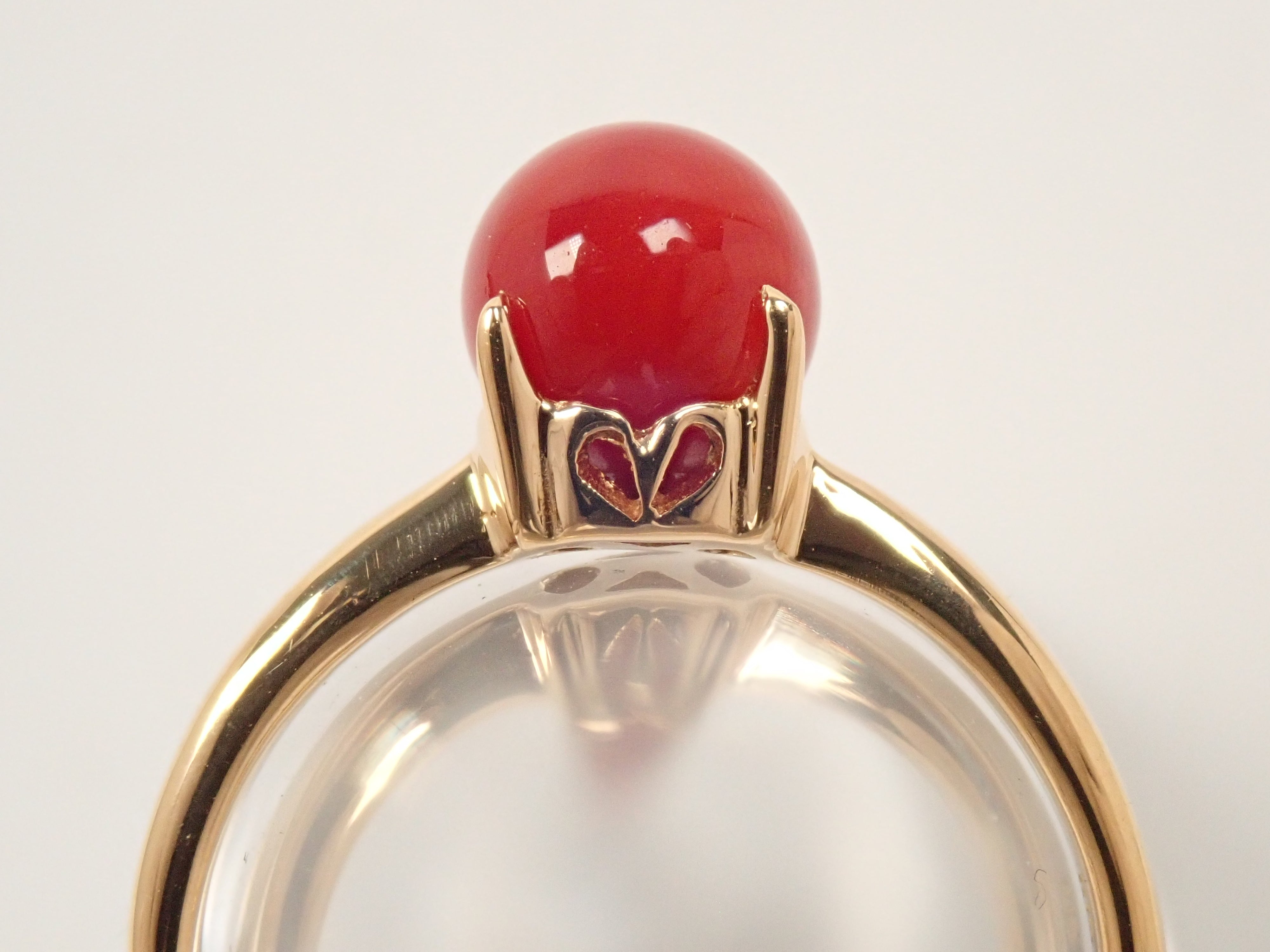 【22602558掲載】【カラフリ】K18 血赤珊瑚 ペンダントトップ（ネックレストップ）