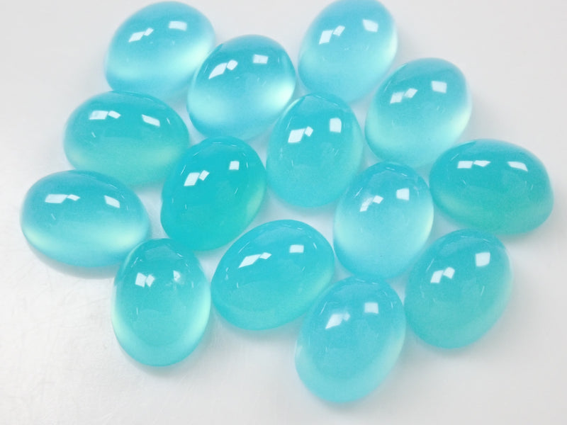 Limited to 14 stones: Sea blue chalcedony 1 loose stone (blue) Multiple purchase discounts available