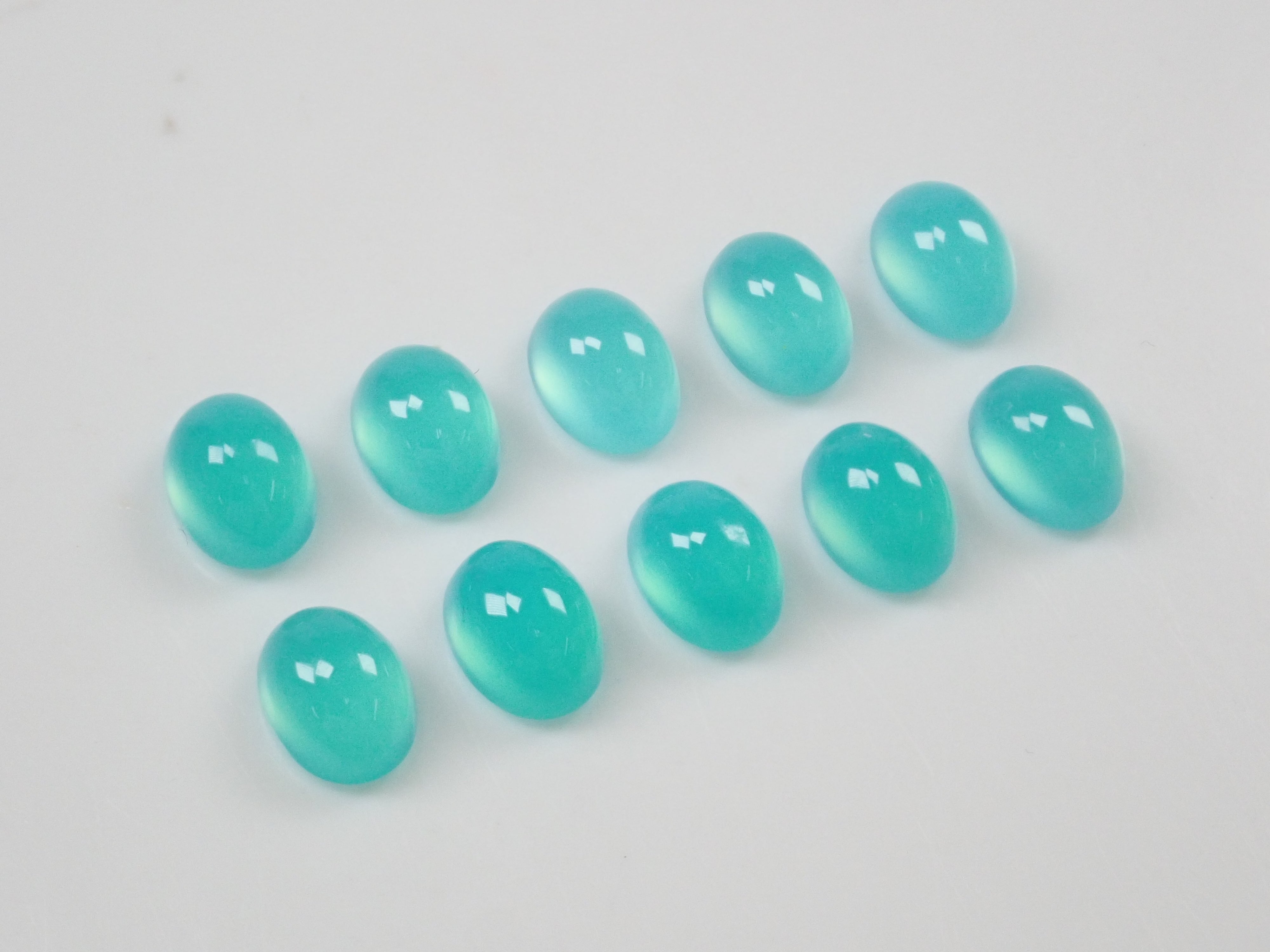 Limited to 10 stones: Sea blue chalcedony 1 loose stone (green) Multiple purchase discounts available