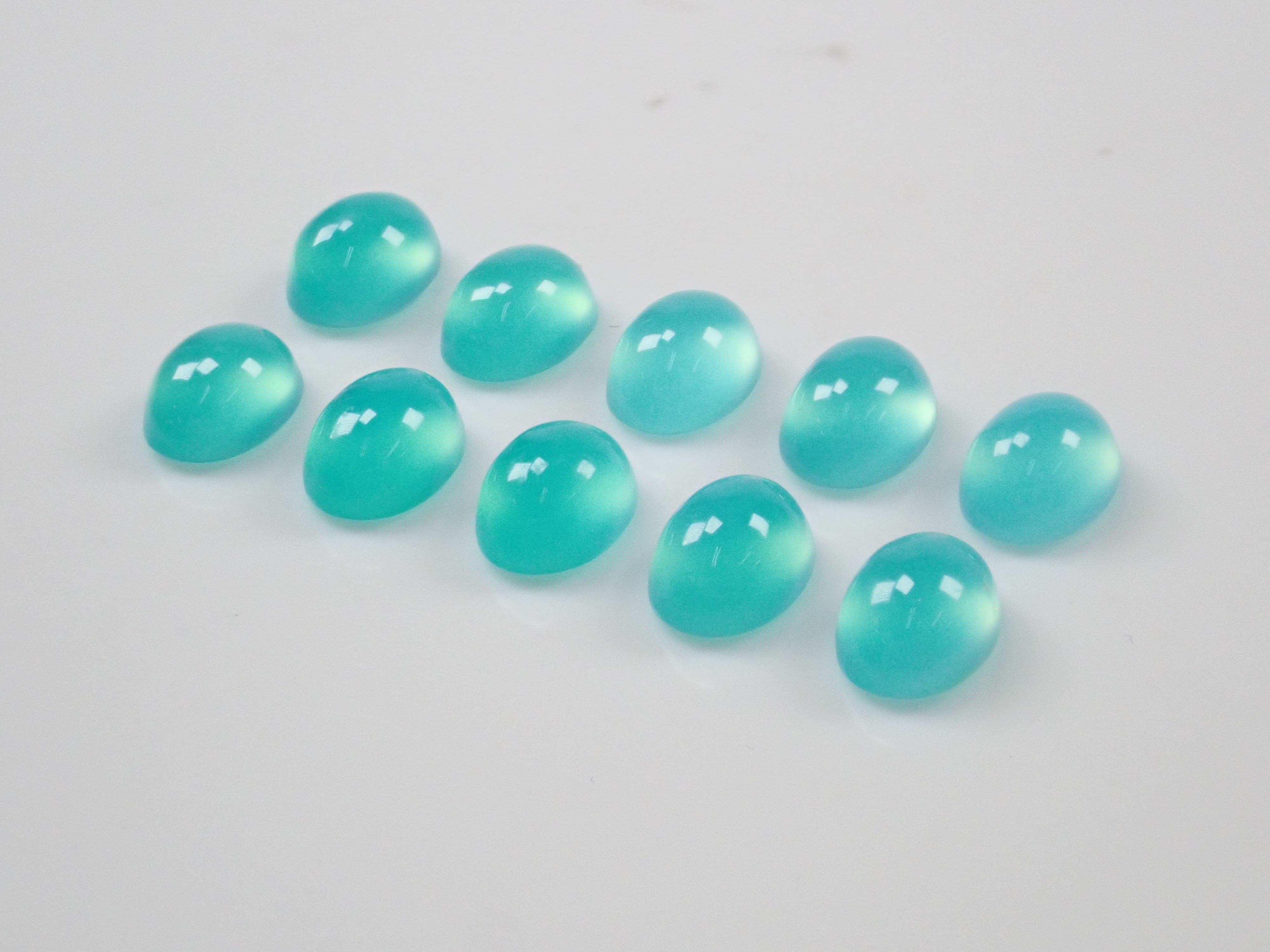 Limited to 10 stones: Sea blue chalcedony 1 loose stone (green) Multiple purchase discounts available