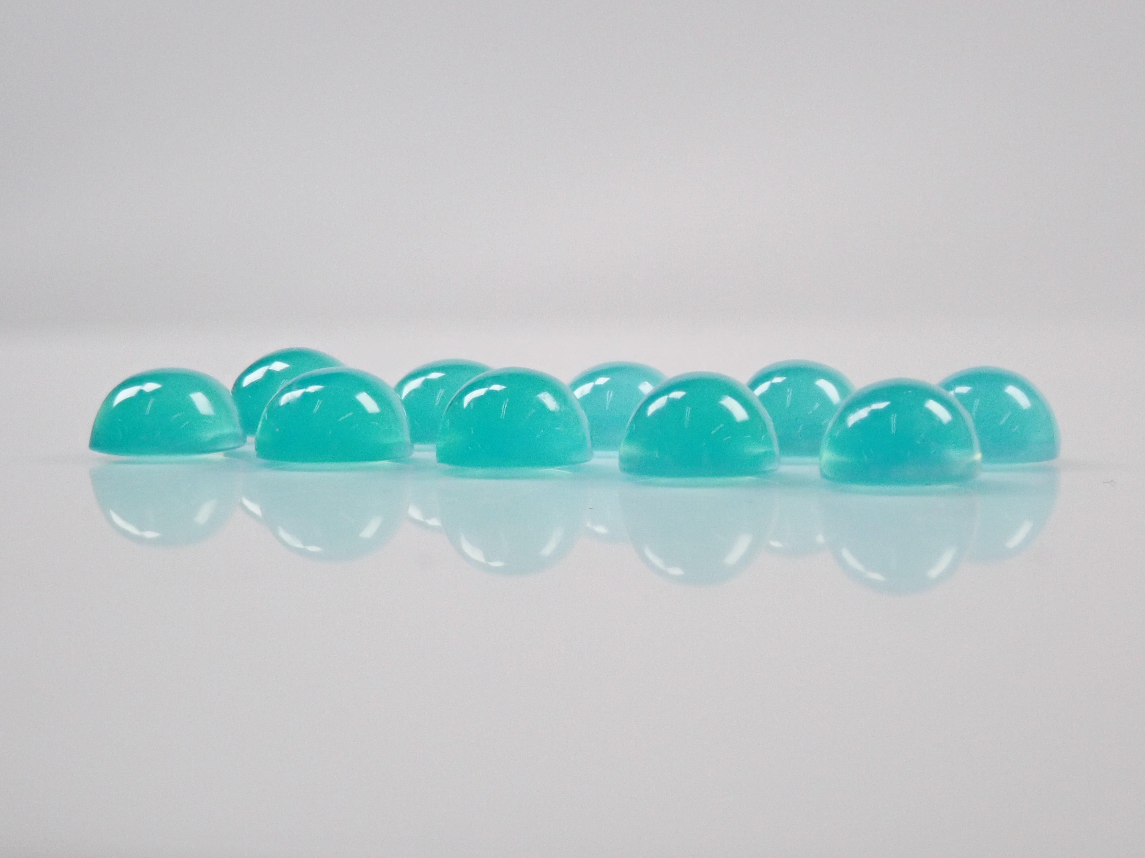 Limited to 10 stones: Sea blue chalcedony 1 loose stone (green) Multiple purchase discounts available