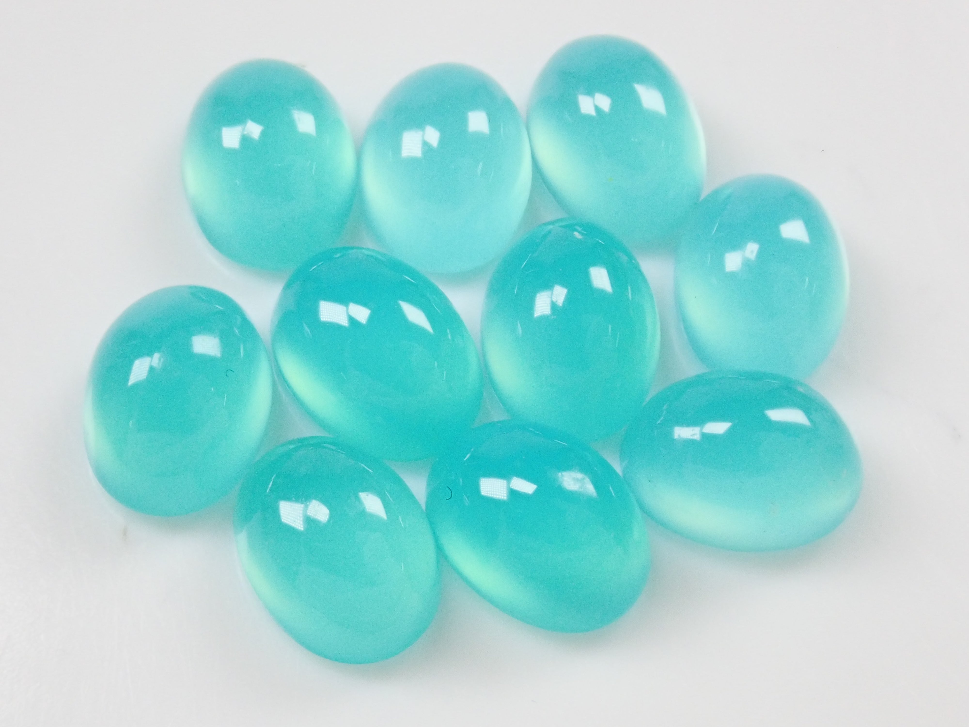 Limited to 10 stones: Sea blue chalcedony 1 loose stone (green) Multiple purchase discounts available