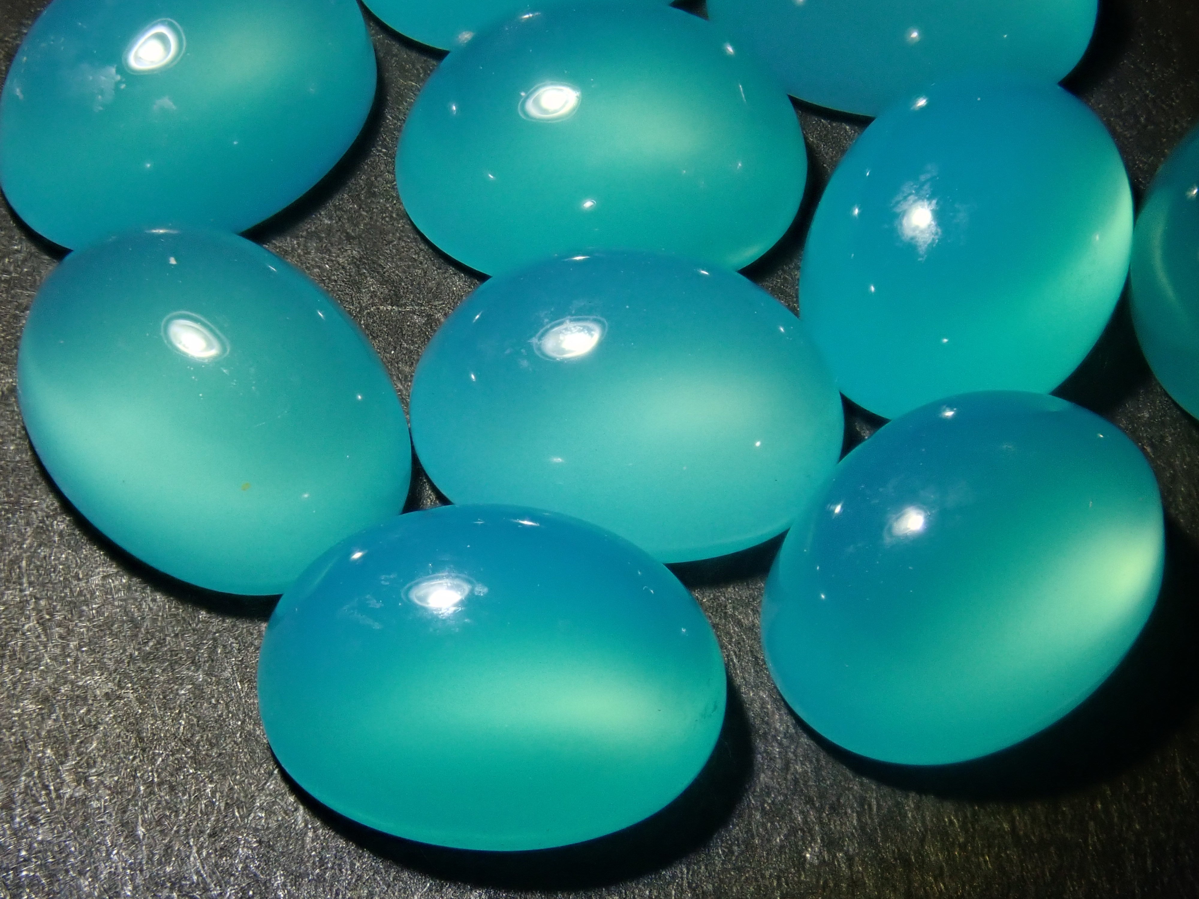 Limited to 10 stones: Sea blue chalcedony 1 loose stone (green) Multiple purchase discounts available