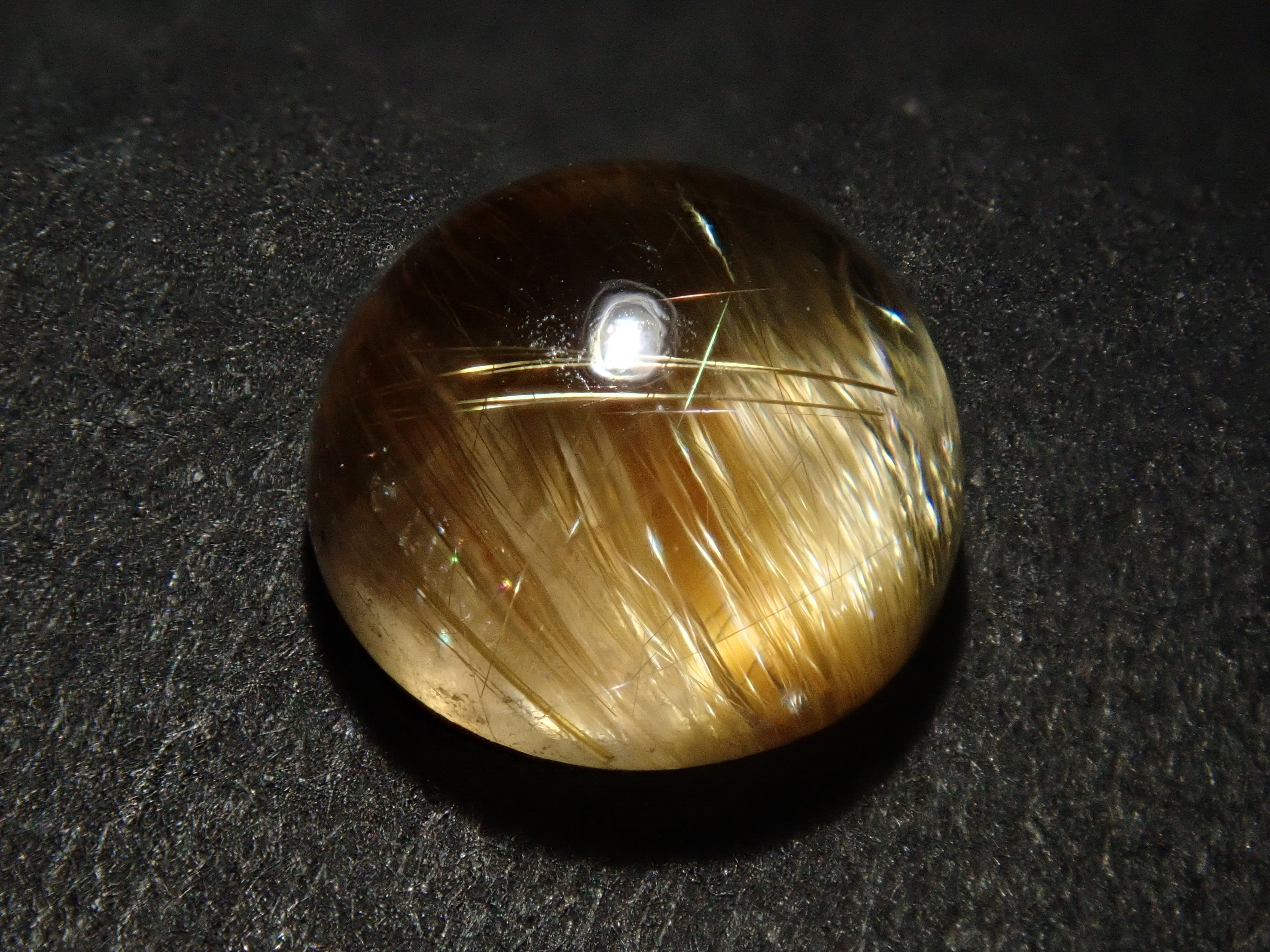 Brazilian rutilated quartz (rutile/rutile quartz (rutilated quartz)) 1 loose stone (6.0-6.5mm, for beginners) {Multiple purchase discounts available}