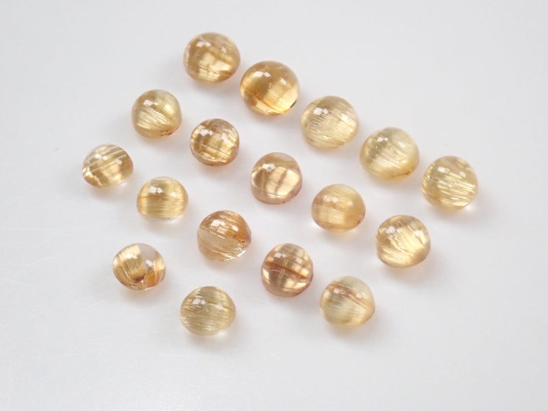 [On sale from 10pm on 4/21] Brazilian rutilated quartz (rutile/rutilated quartz) 1 loose stone (3.0-3.5mm, for beginners) {Multiple purchase discounts available}