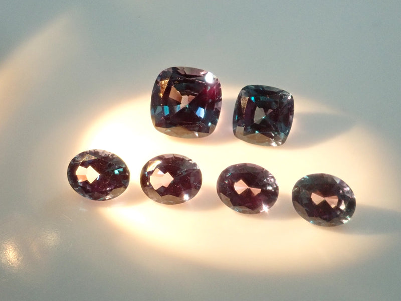 Limited to 6 sets: Synthetic Alexandrite &amp; Brazilian Alexandrite 2 stone set (Multiple purchase discounts available)