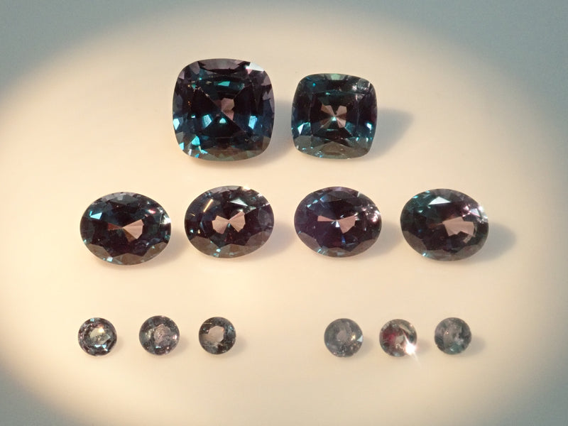 Limited to 6 sets: Synthetic Alexandrite &amp; Brazilian Alexandrite 2 stone set (Multiple purchase discounts available)