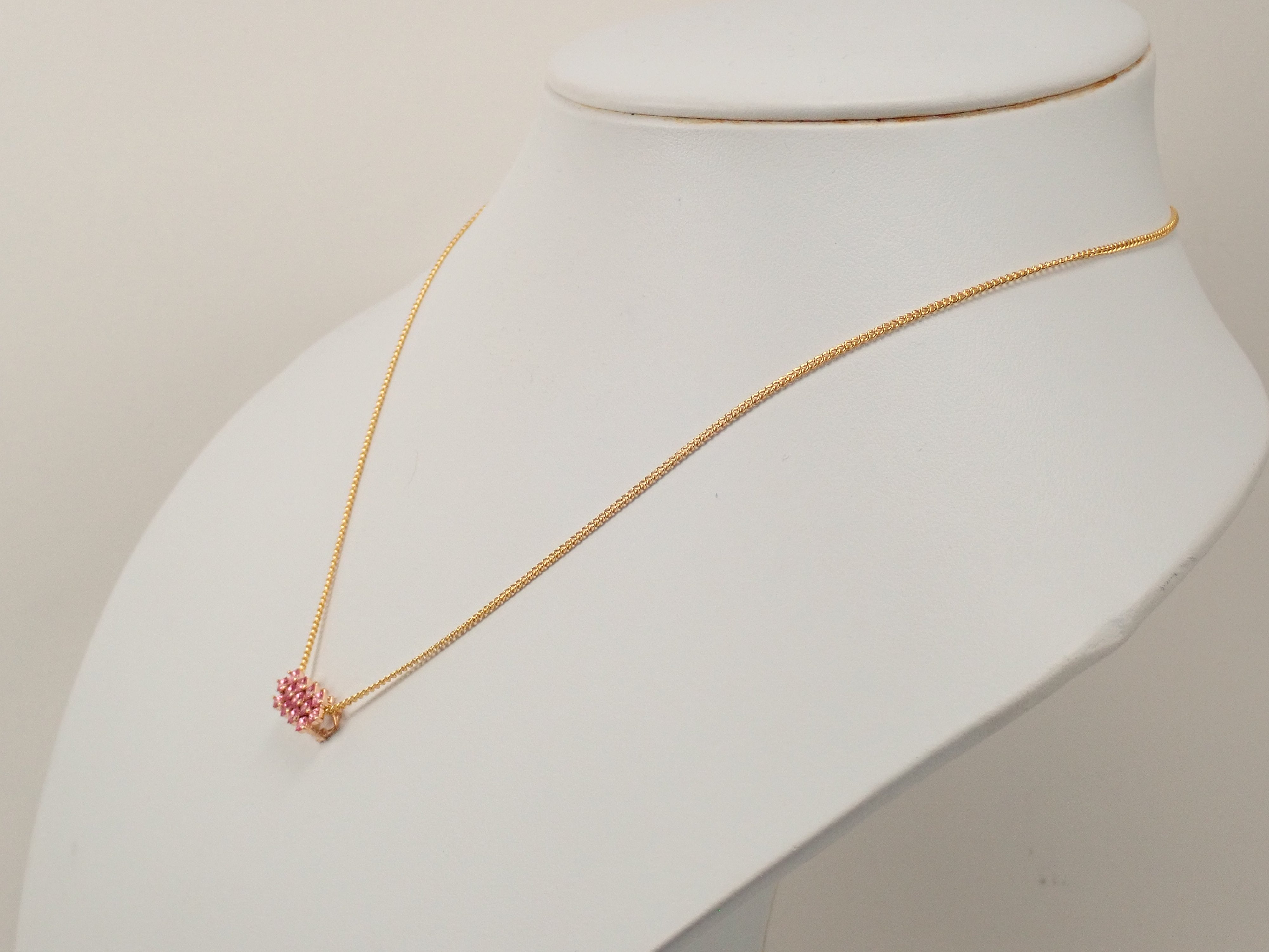 【22602585掲載】【カラフリ】K18PG スピネル 0.48ct ペンダントトップ（ネックレストップ）