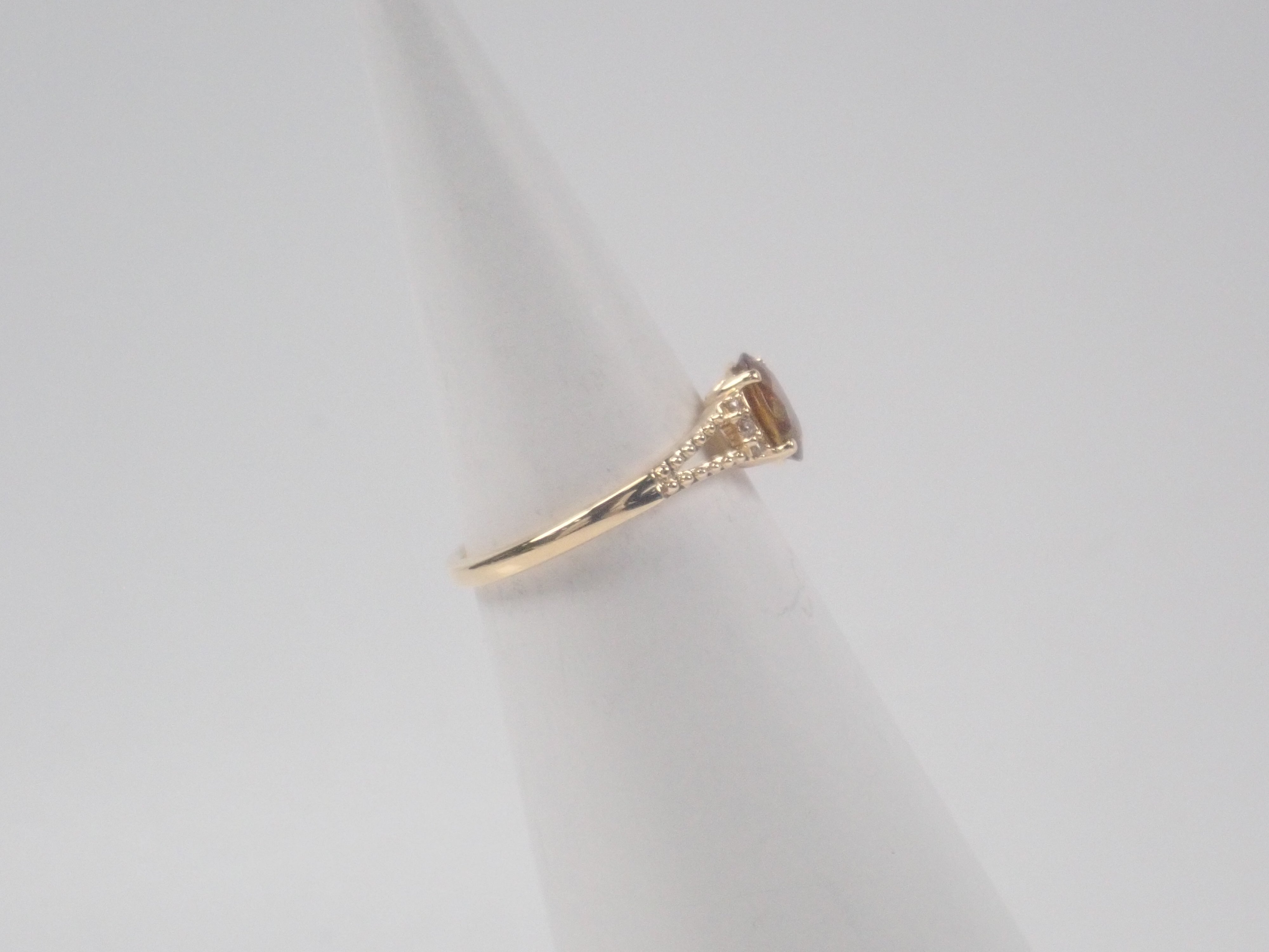【22602582掲載】【カラフリ】K18 スフェーン 0.7ct リング