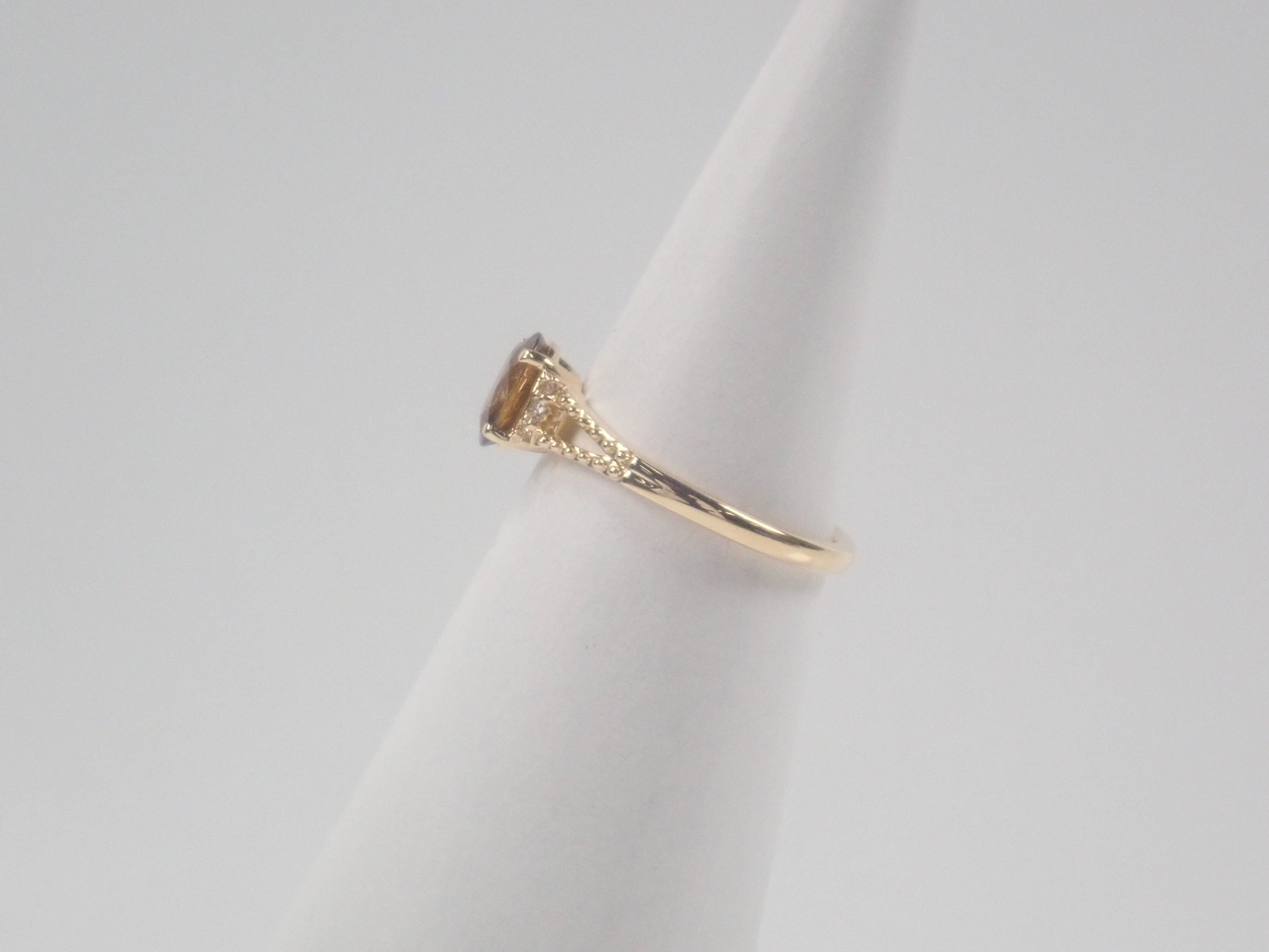 【22602582掲載】【カラフリ】K18 スフェーン 0.7ct リング