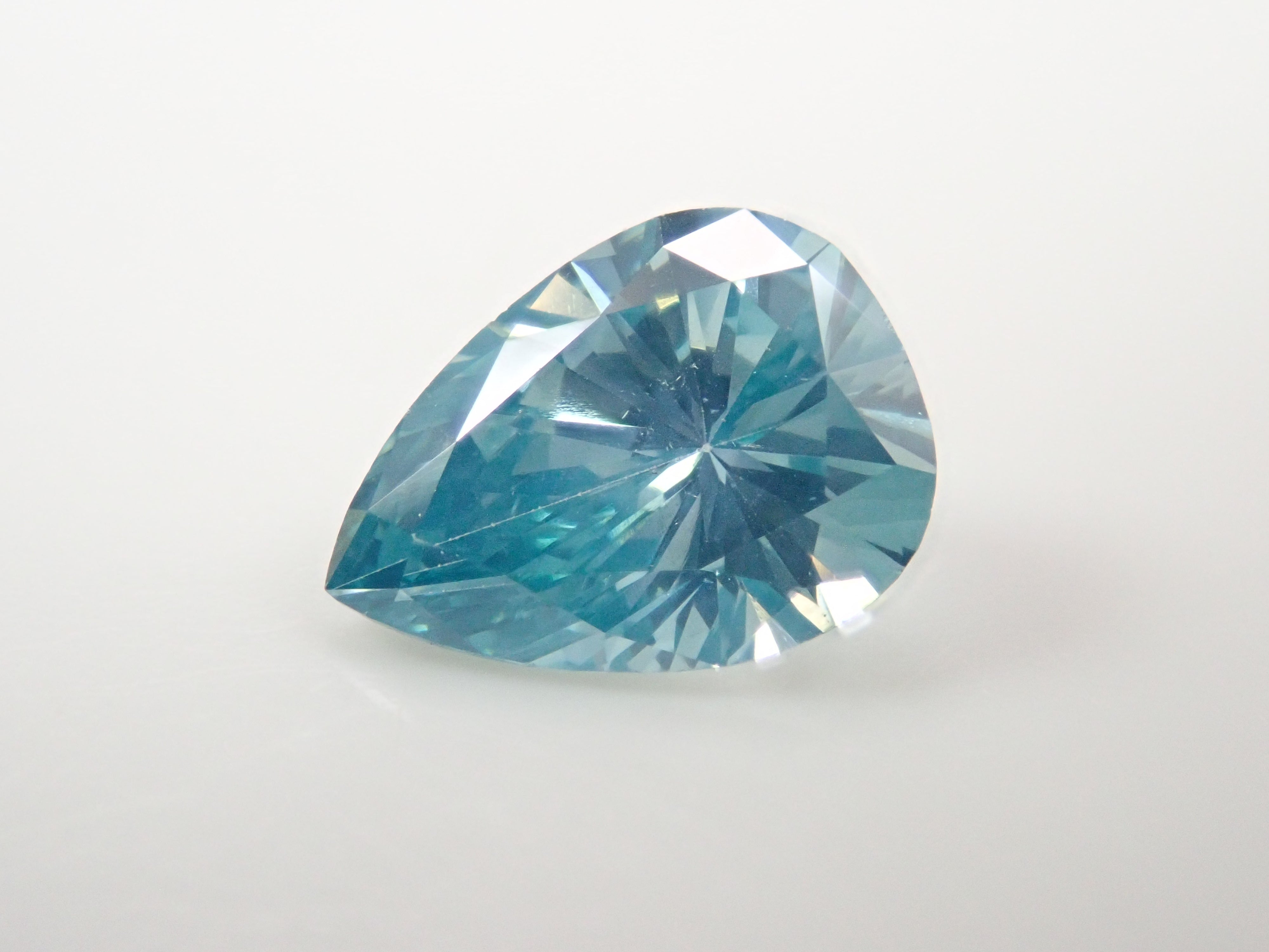 【32501905掲載】ブルーダイヤモンド（トリートメント） 0.801ctルース(FANCY INTENSE GREEN BLUE, SI-2)