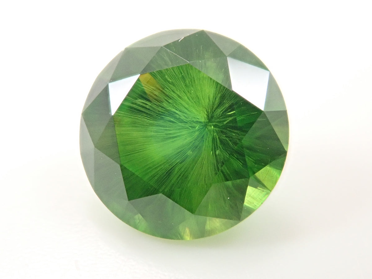 【202608GIA Appraisal Request】【On Sale June 5th, 10 PM】Russian Demantoid Garnet (with horsetail inclusion) 6.8mm/1.366ct Loose Stone with Appraisal Report