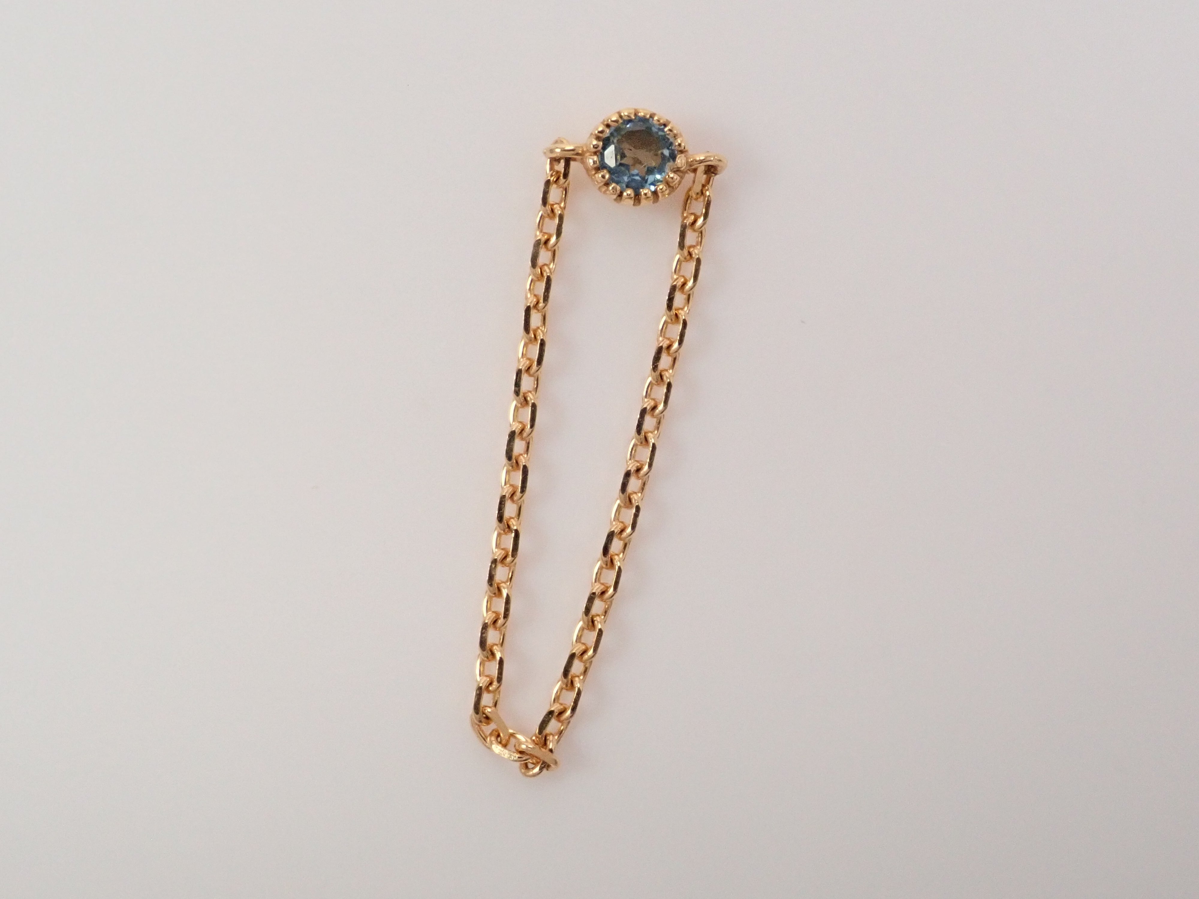 K18 アクアマリン リング