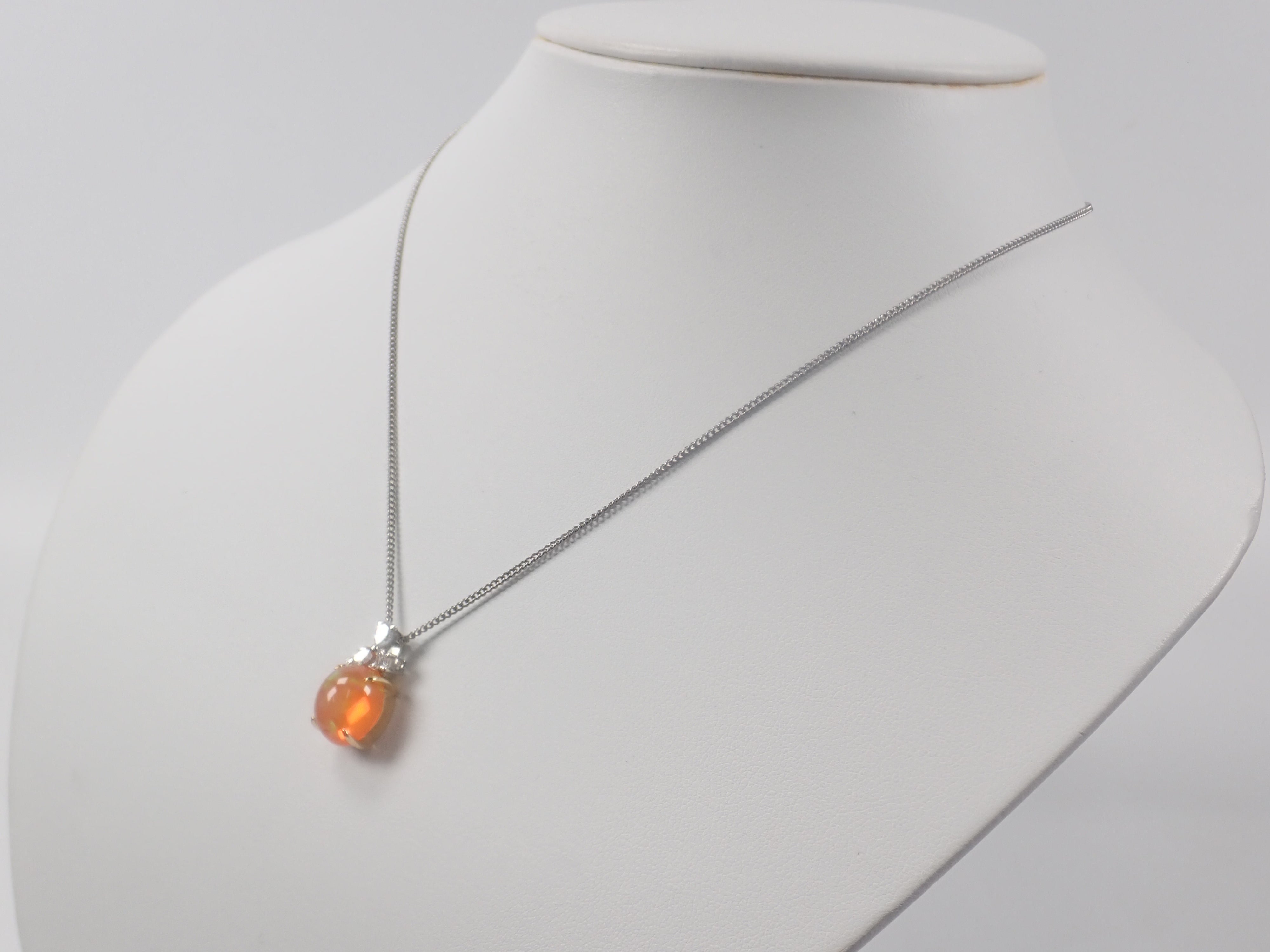 【22602569掲載】【カラフリ】Pt900/K18 合成オパール 3.25ct ペンダントトップ（ネックレストップ）