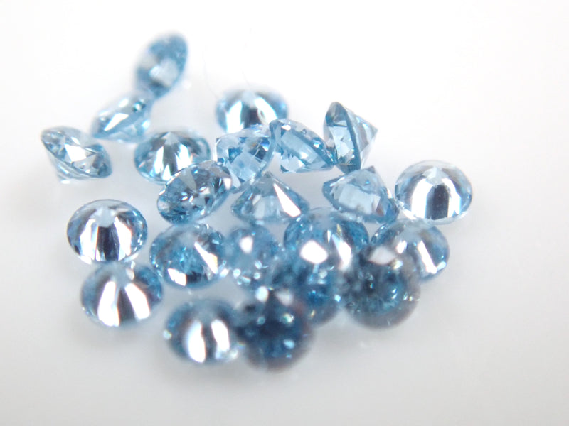 實驗室培育的冰藍鑽石 2 件組（合成鑽石，VS 級同等，1 毫米）《可多次購買優惠》