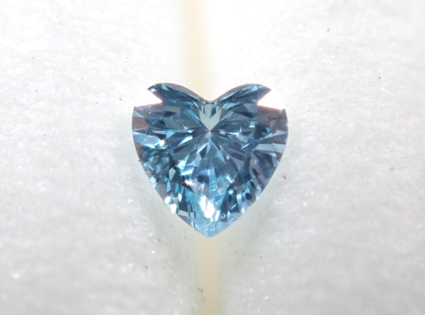 【5/3 22時販売】アイスブルーダイヤモンド 0.053ctルース（VSクラス相当,ハートシェイプ）