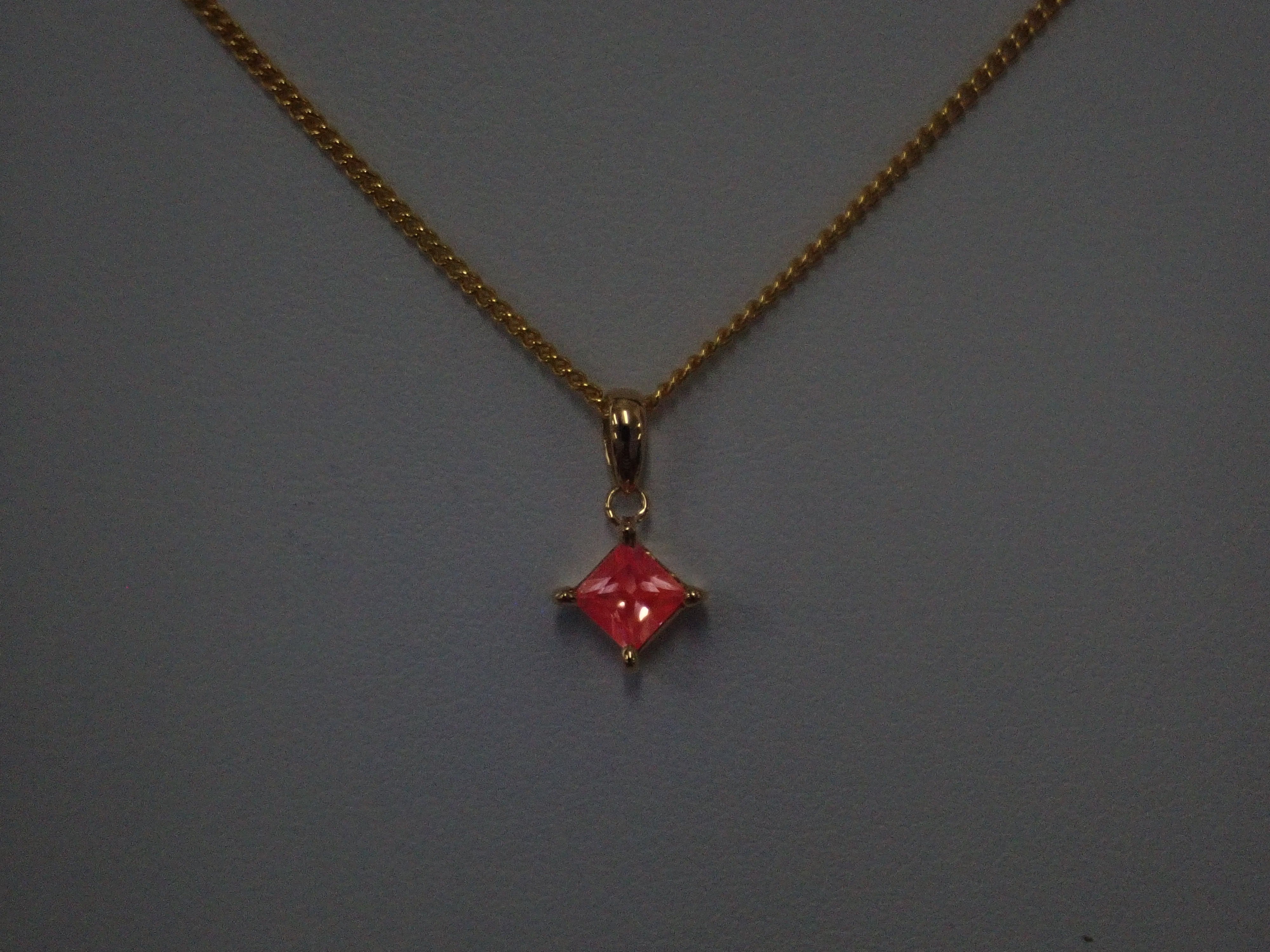 【22602573掲載】【カラフリ】K18 ピンクサファイア 0.452ct ペンダントトップ（ネックレストップ）