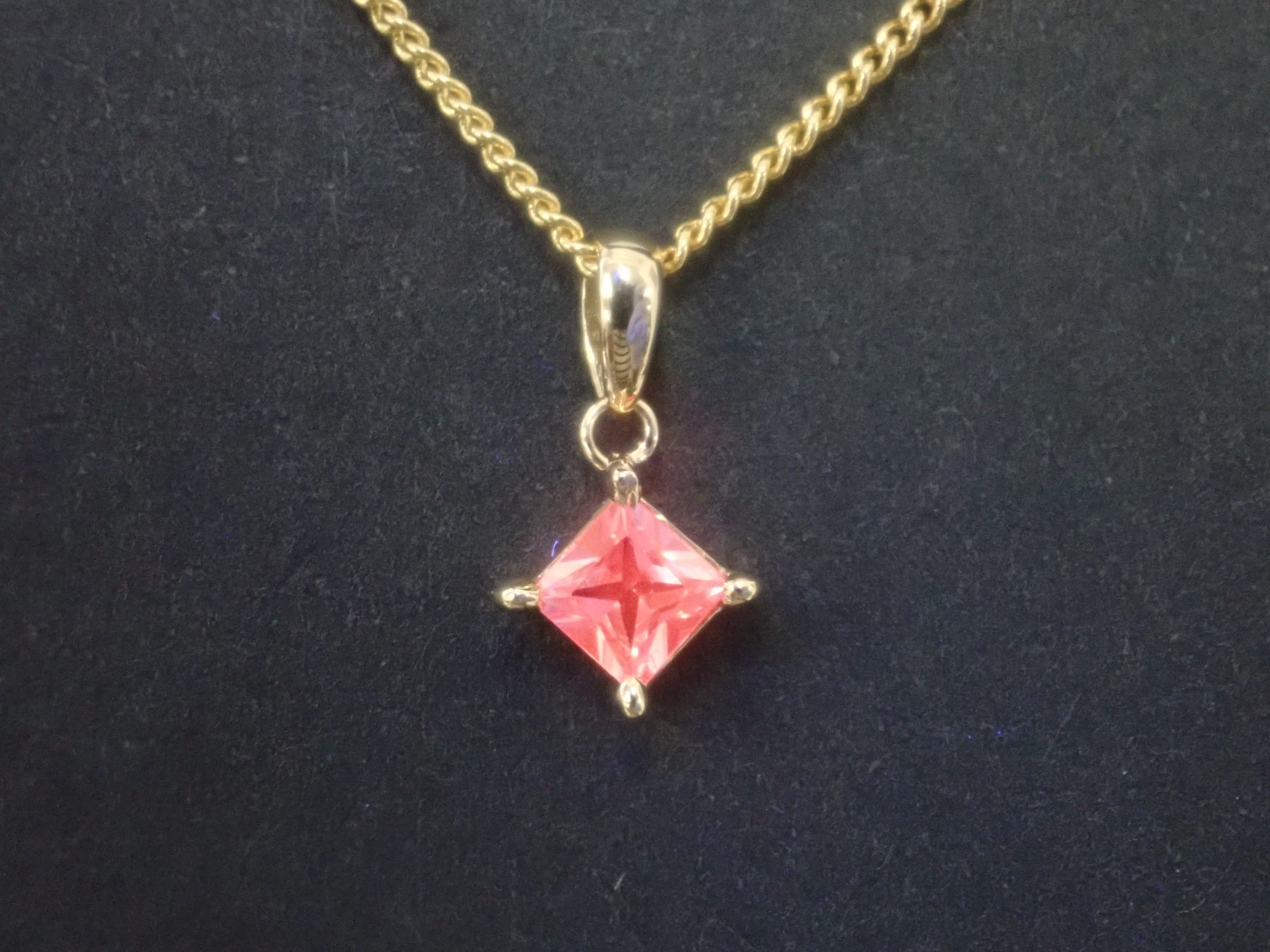 【22602573掲載】【カラフリ】K18 ピンクサファイア 0.452ct ペンダントトップ（ネックレストップ）