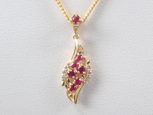K18 ルビー 0.33ct ペンダントトップ（ネックレストップ）