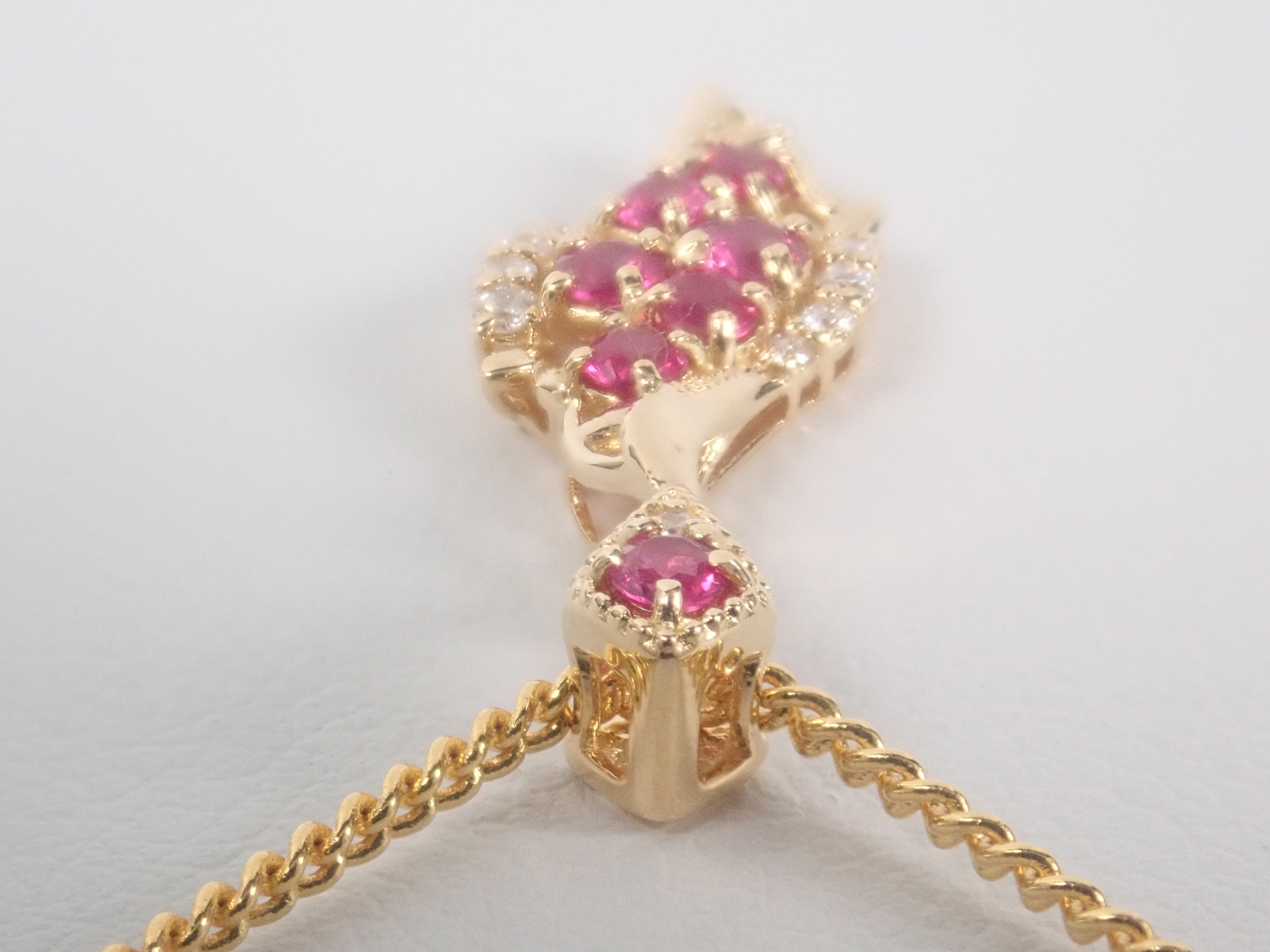 【22602578掲載】【カラフリ】K18 ルビー 0.33ct ペンダントトップ（ネックレストップ）