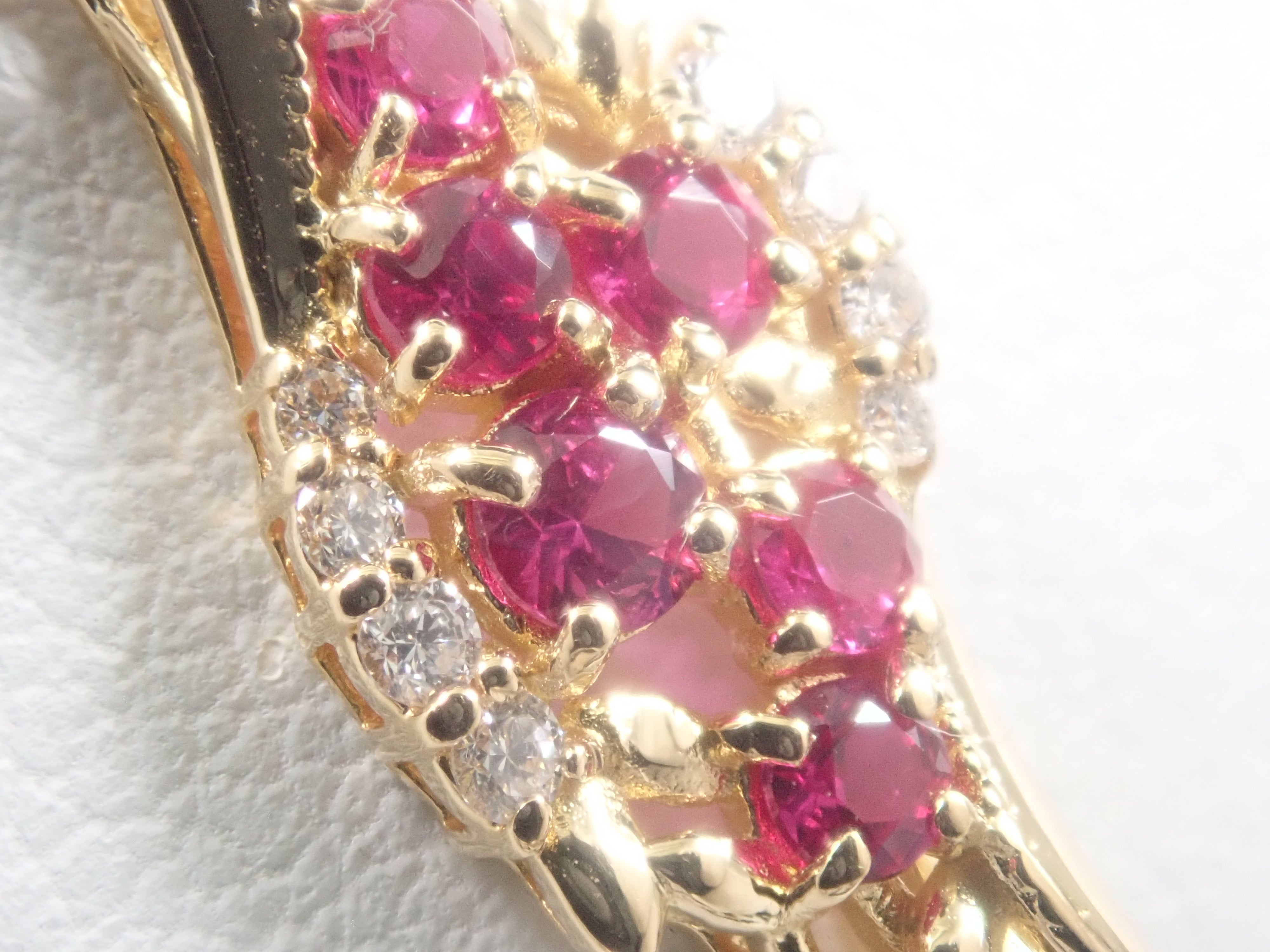 K18 ルビー 0.33ct ペンダントトップ（ネックレストップ）