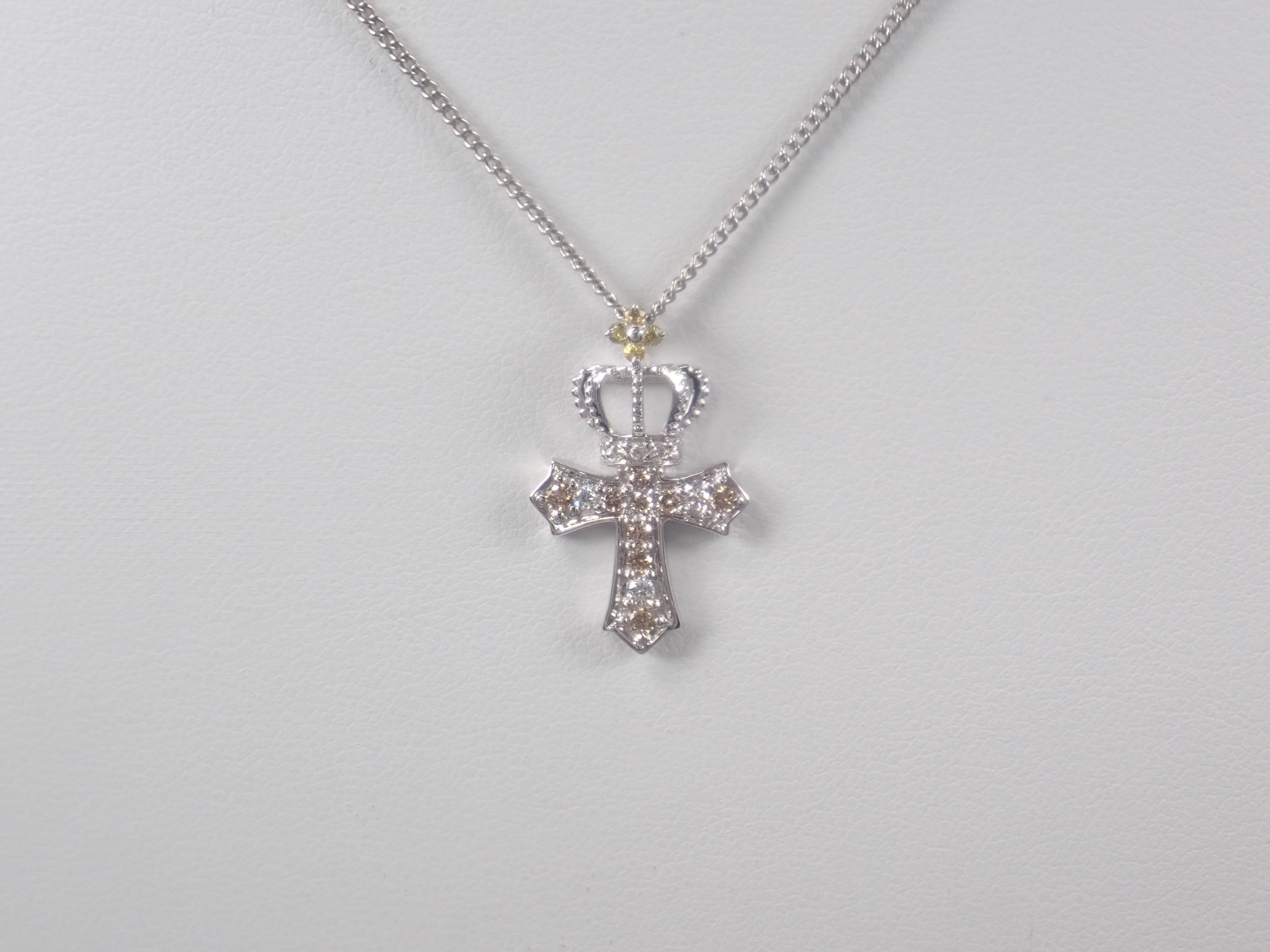 K18WG イエローサファイア 0.05ct ペンダントトップ（ネックレストップ）