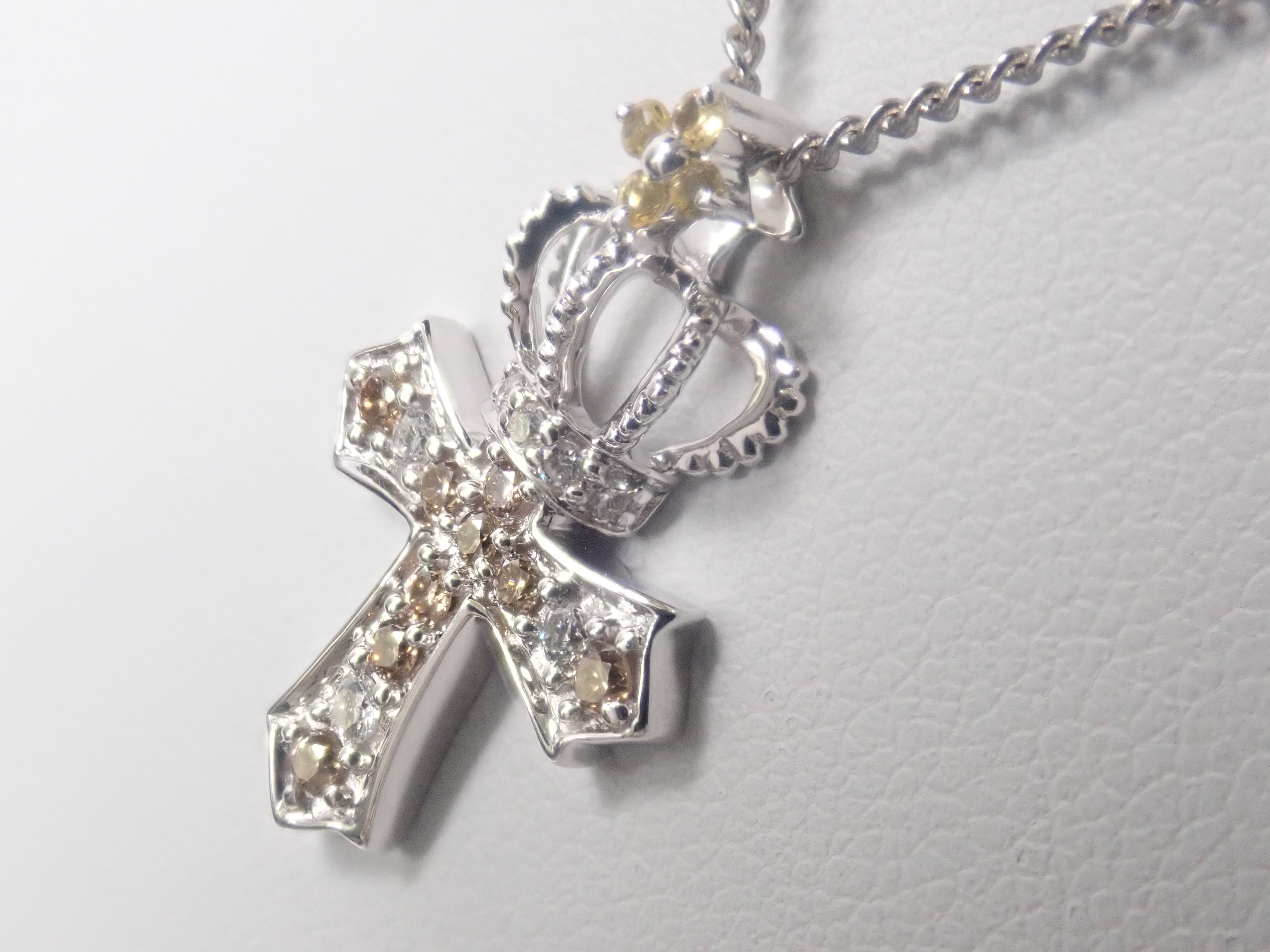 K18WG イエローサファイア 0.05ct ペンダントトップ（ネックレストップ）