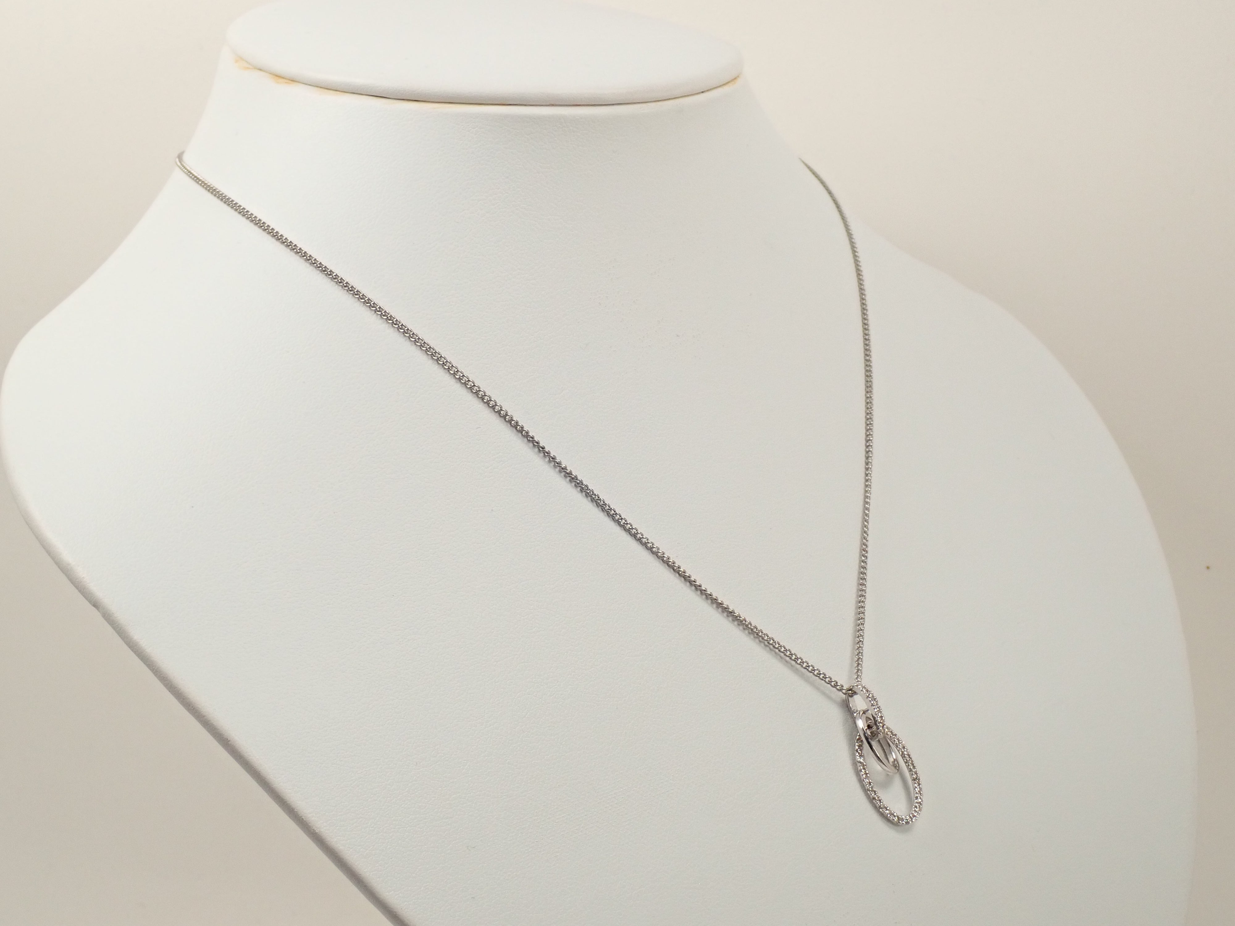 K18WG ダイヤモンド 0.21ct ペンダント（ネックレス）