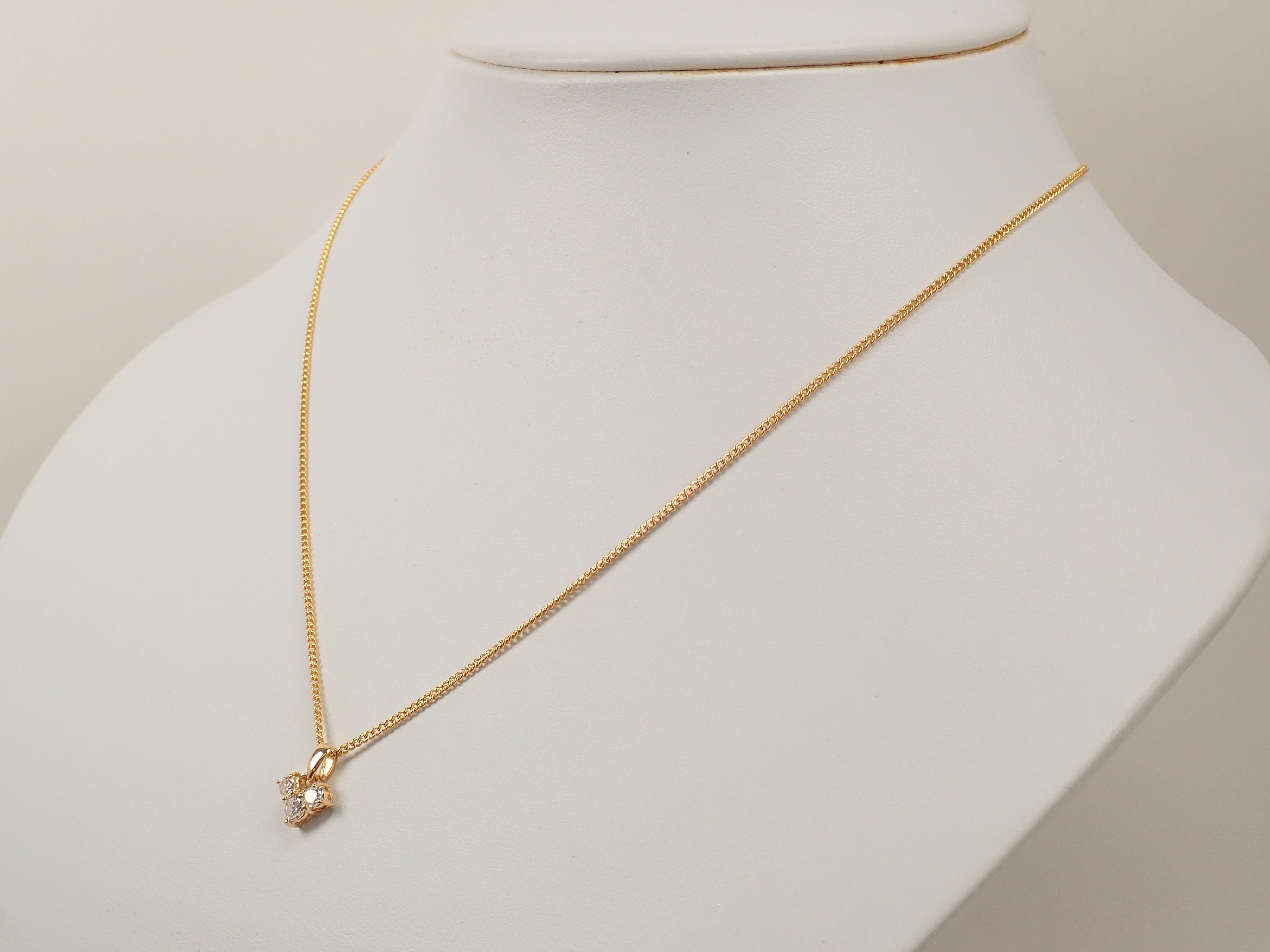 【22602595掲載】【カラフリ】K18 ダイヤモンド 0.3ct ペンダント（ネックレス）