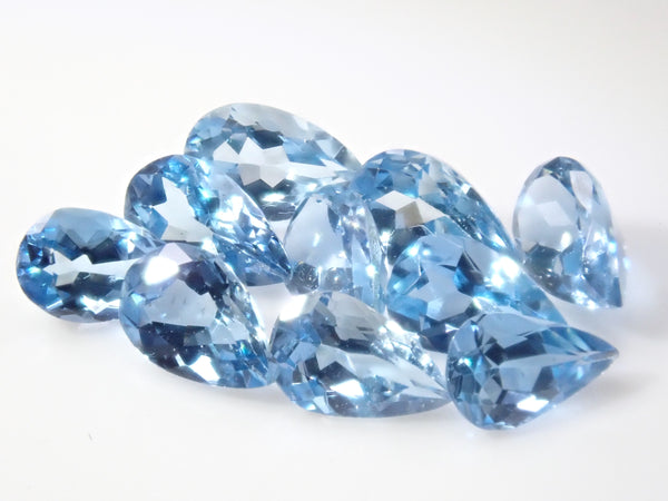 [On sale from 10pm on 5/12] {Limited to 10 stones} 1 loose Brazilian Santa Maria aquamarine (pear-shaped cut, approx. 5 x 3mm) {Multiple purchase discounts available}