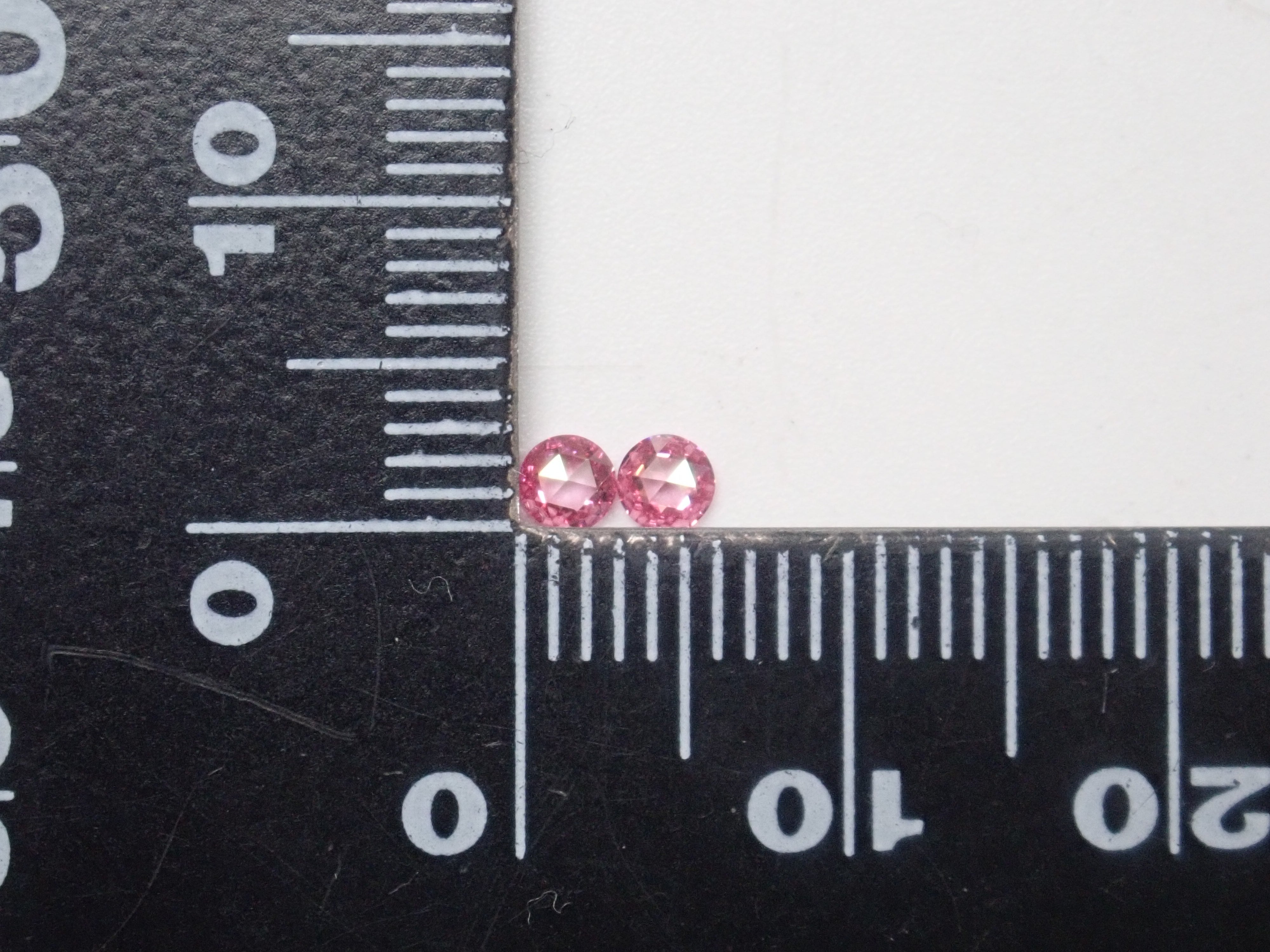 Limited to 2 stones Synthetic Moissanite 1 loose stone (pink moissanite, rose cut, 3mm) Multiple purchase discounts available