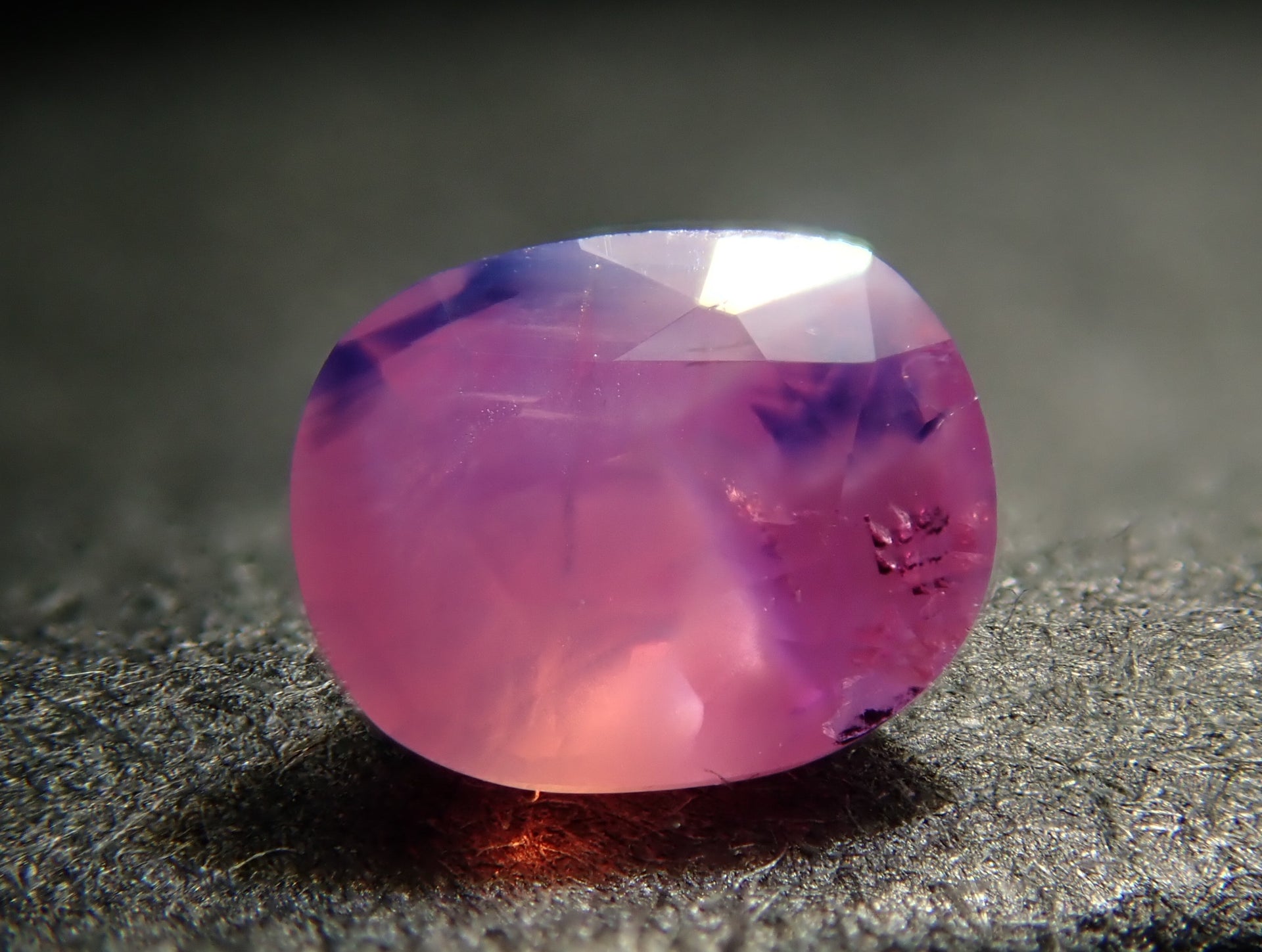 嬉し涙: 非加熱 ピンク シルキーサファイアネオン有りセイロン1.14ct 