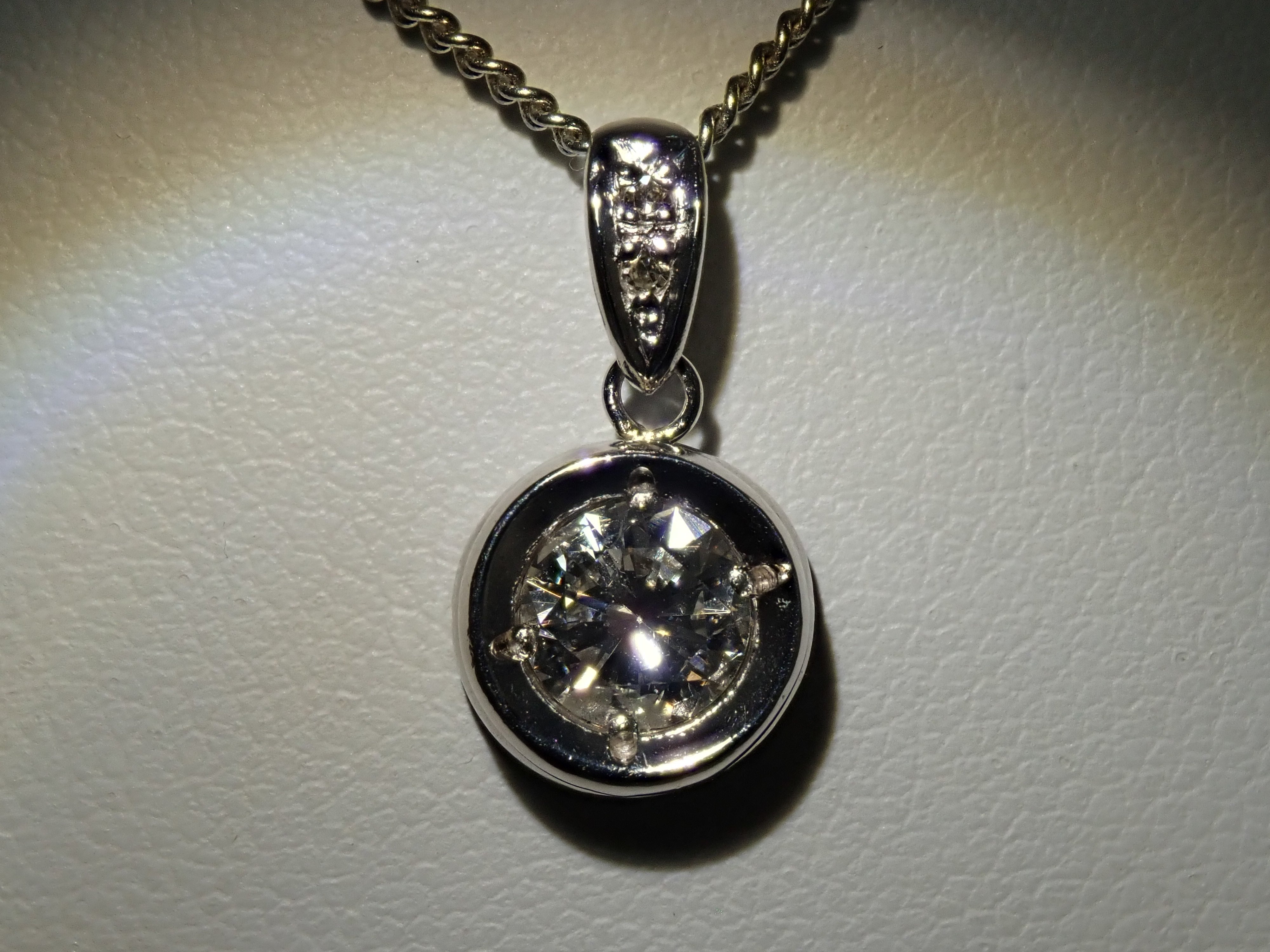Pt900 Diamond 0.65ct Pendant Top