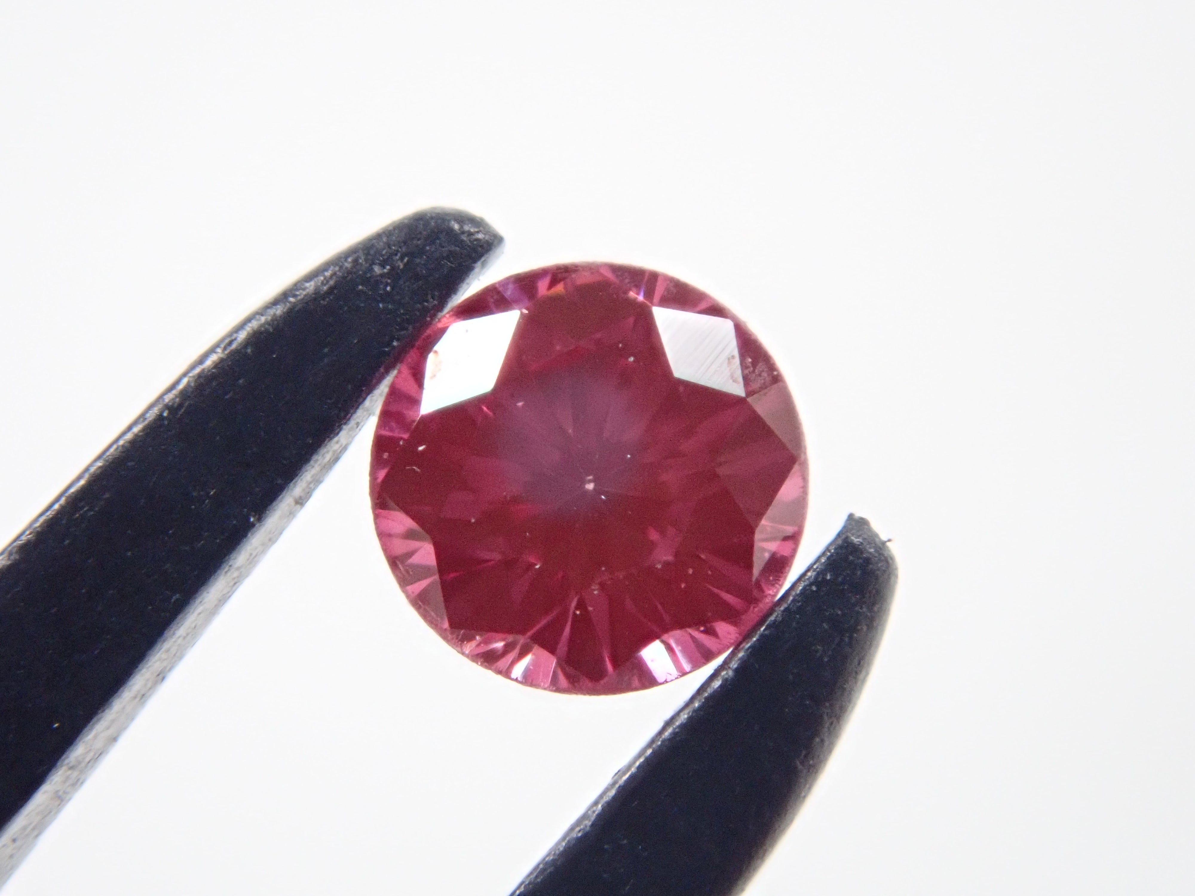 ピンクダイヤモンド（トリートメント） 0.095ctルース(FANCY PURPLISH PURPLISH PINK, SI1)