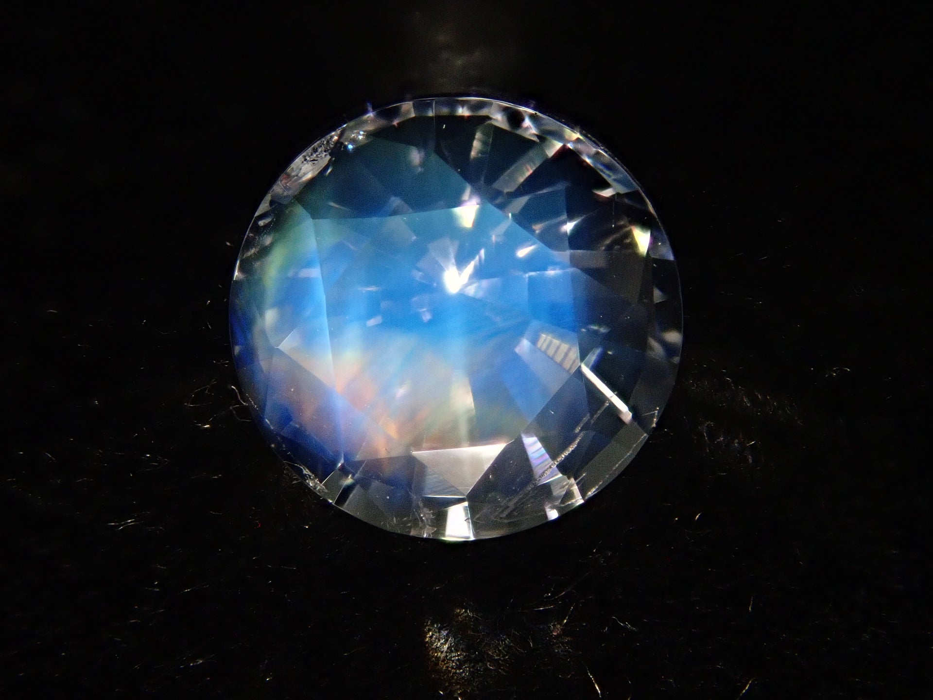 レインボーアンデシン 1.3ct 虹の雫 交し ラブラドライト ムーンストーン 