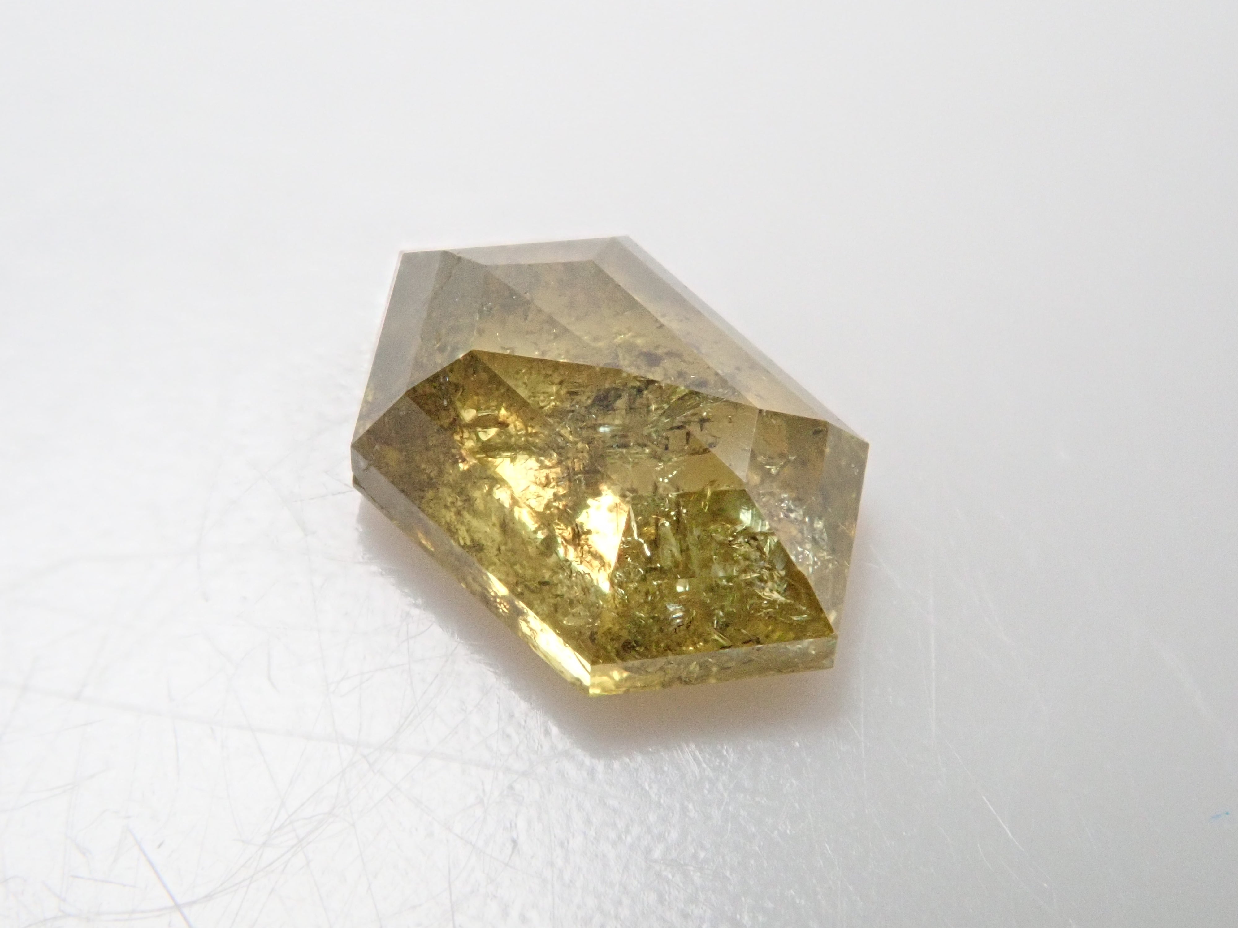 ソルトアンドペッパーダイヤモンド 0.496ctルース（イエローダイヤモンド）