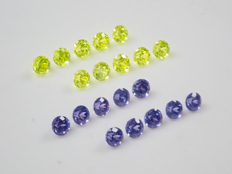 《Limited to 10 stones》1 set of YAG (yttrium aluminum garnet) (canary yellow, 3.5mm, round cut) + 1 yellow sapphire rough stone (discount available for multiple purchases)