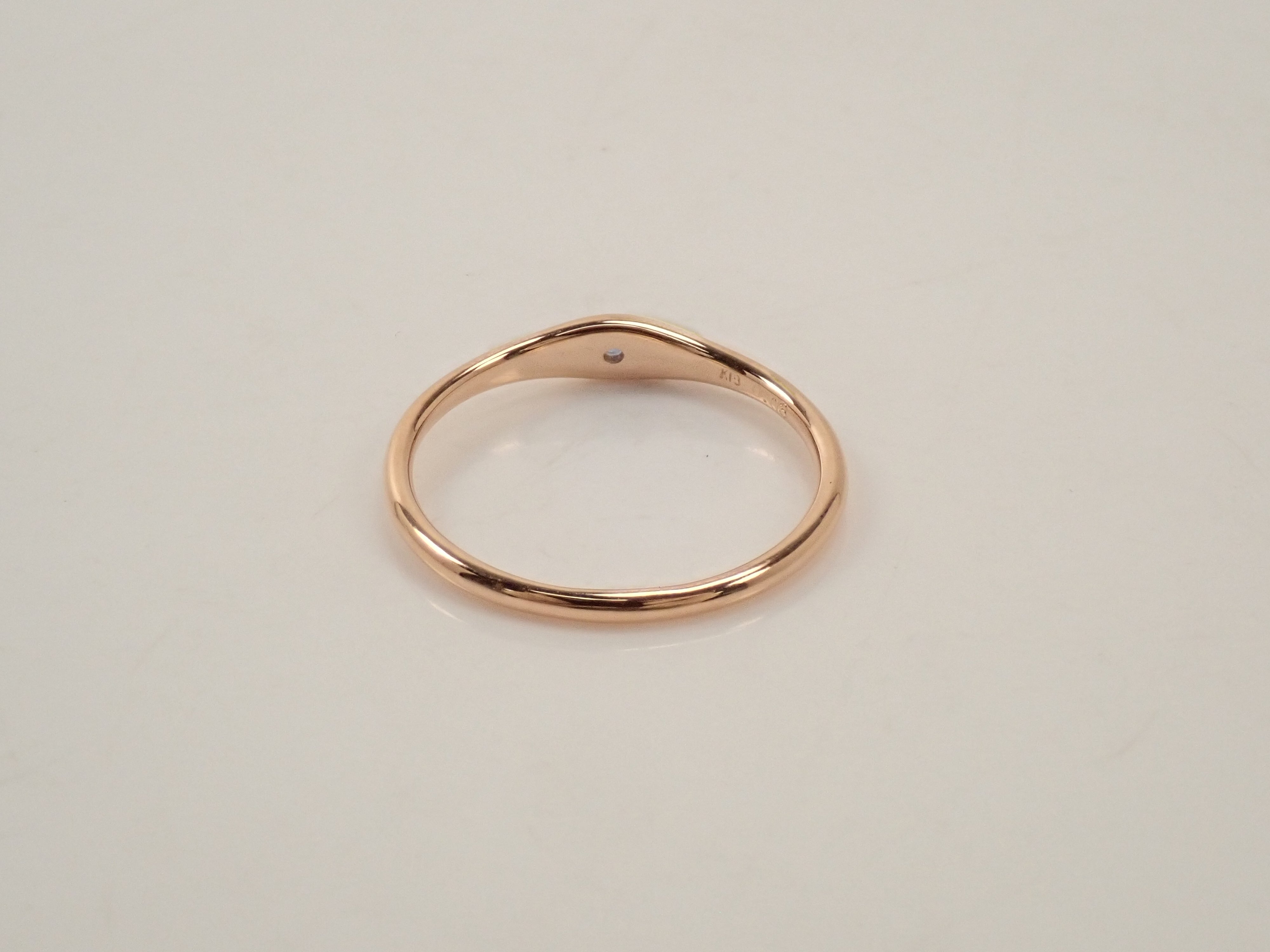 K18PG Benitoite 0.03ct Ring with Certificate of Authenticity