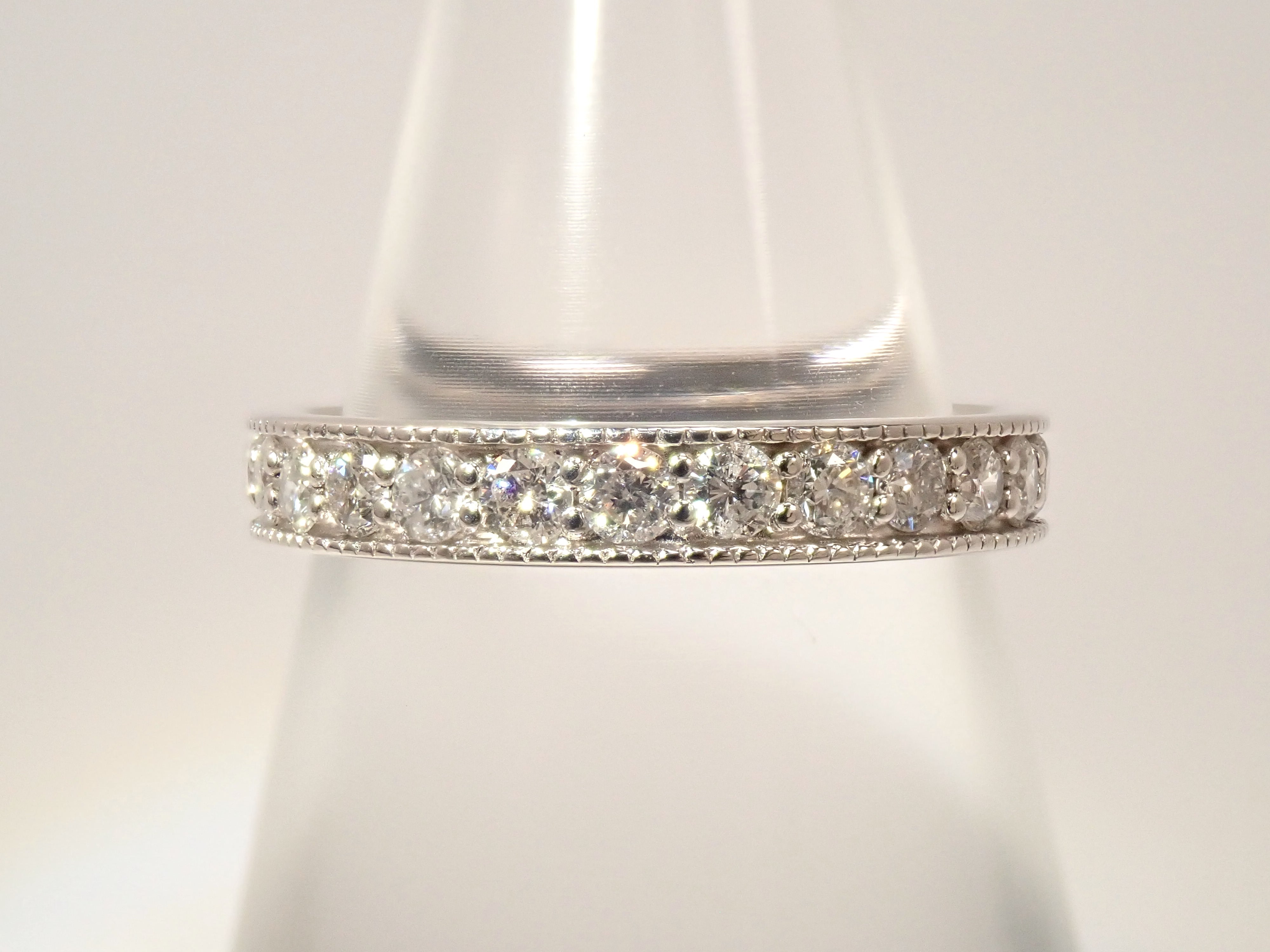 K18WG ダイヤモンド 0.50ct ハーフエタニティリング